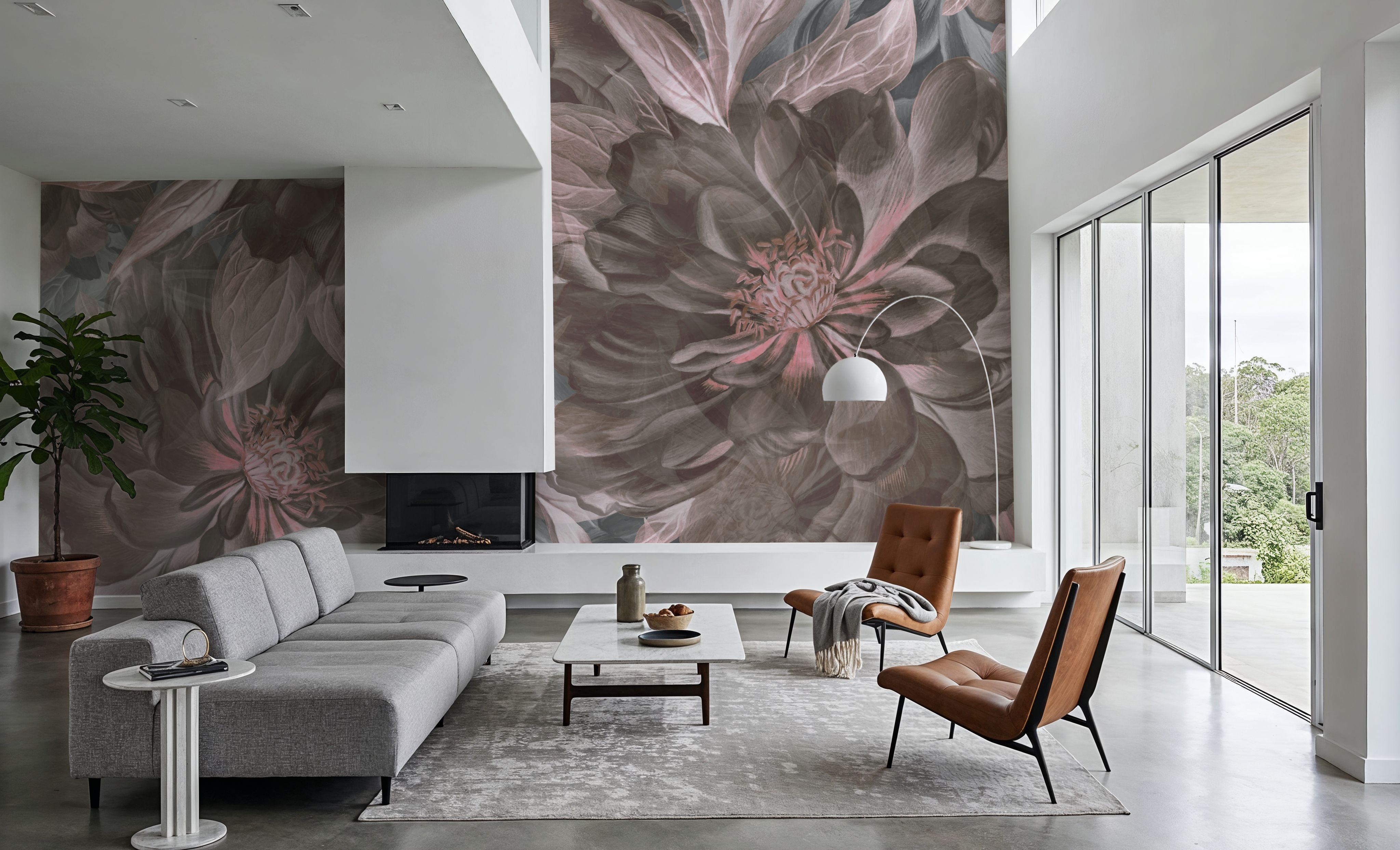 Peony Study - Ash and Pink