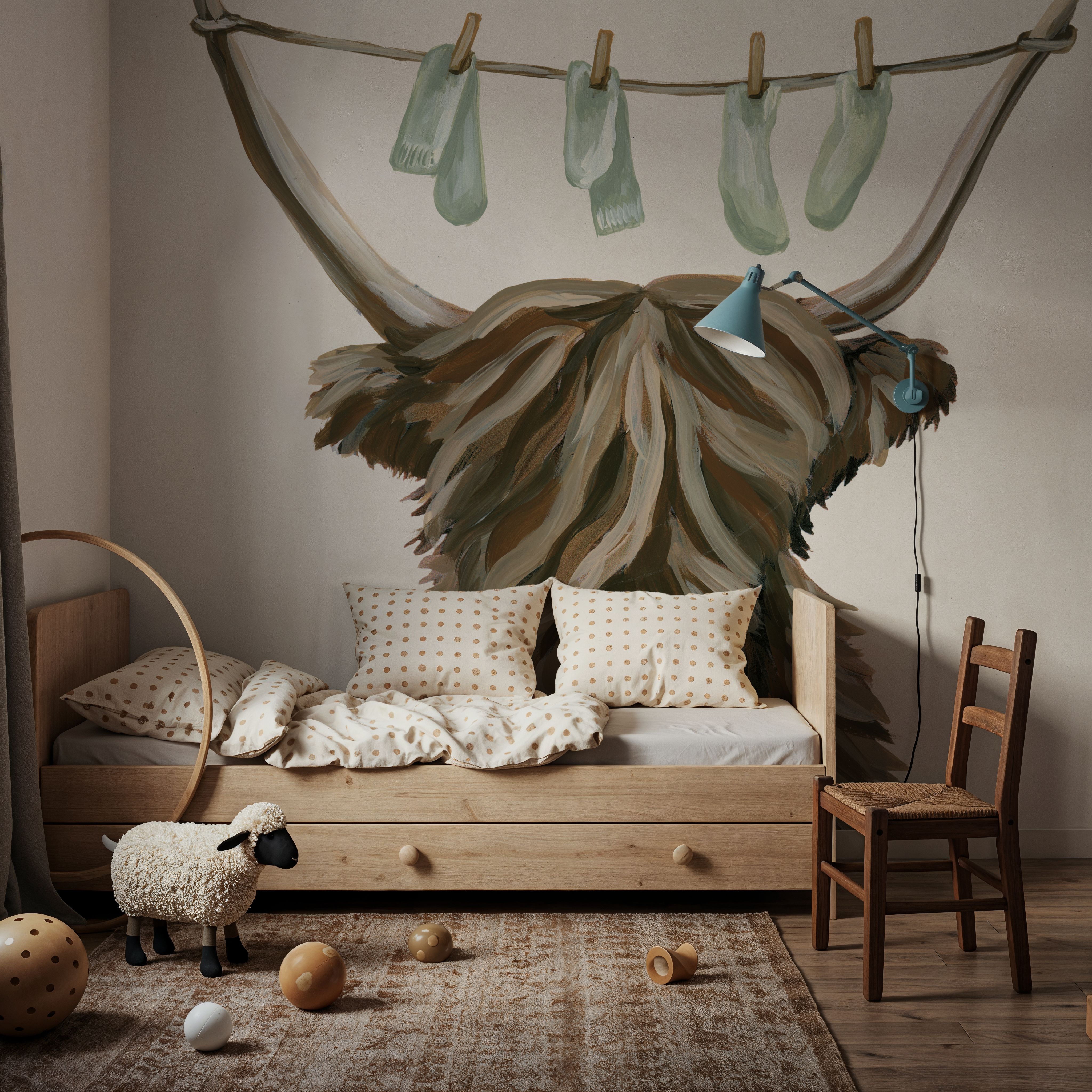 Highland Cow Clothesline