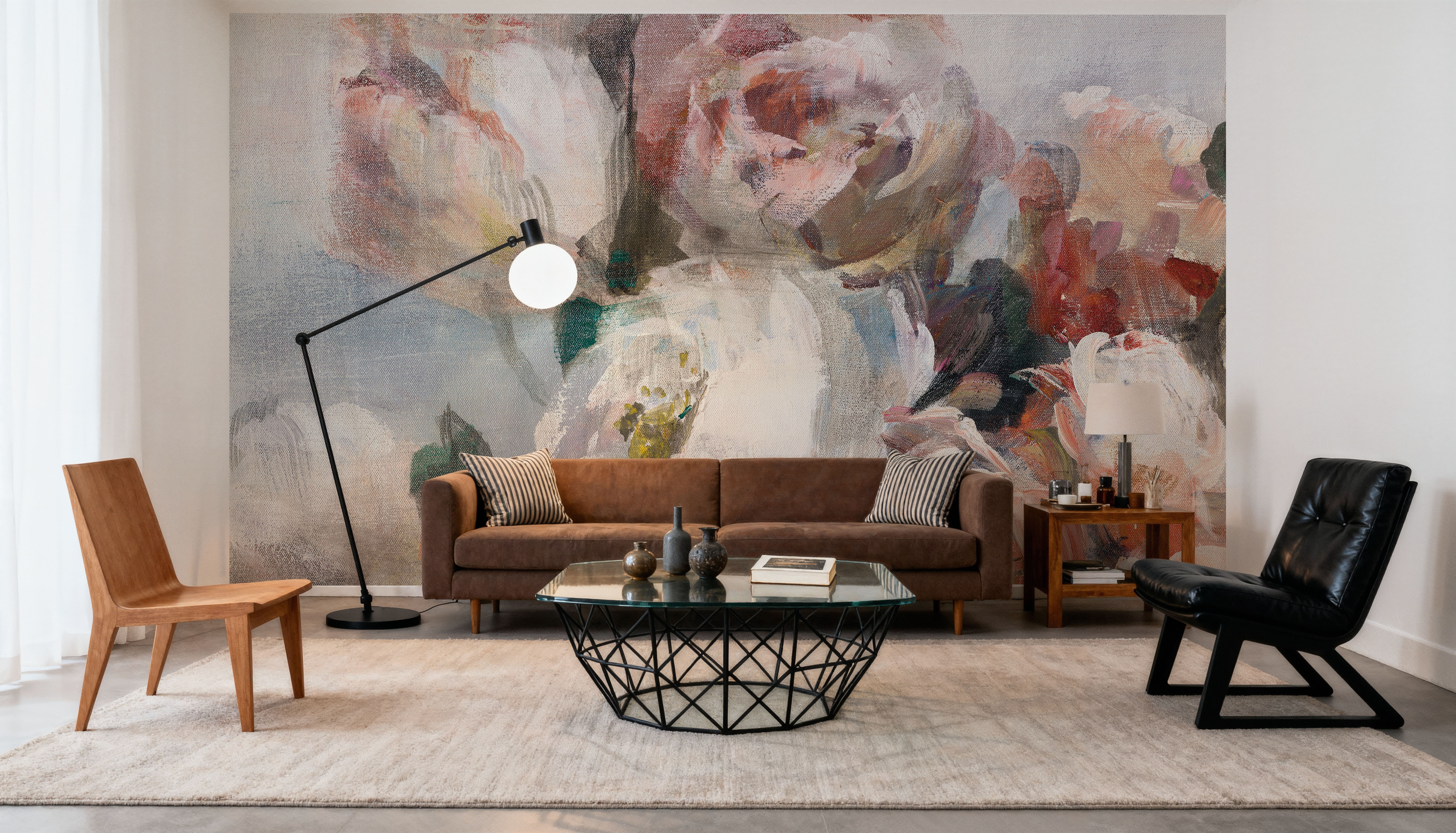 Fall Bouquet on White Panel I