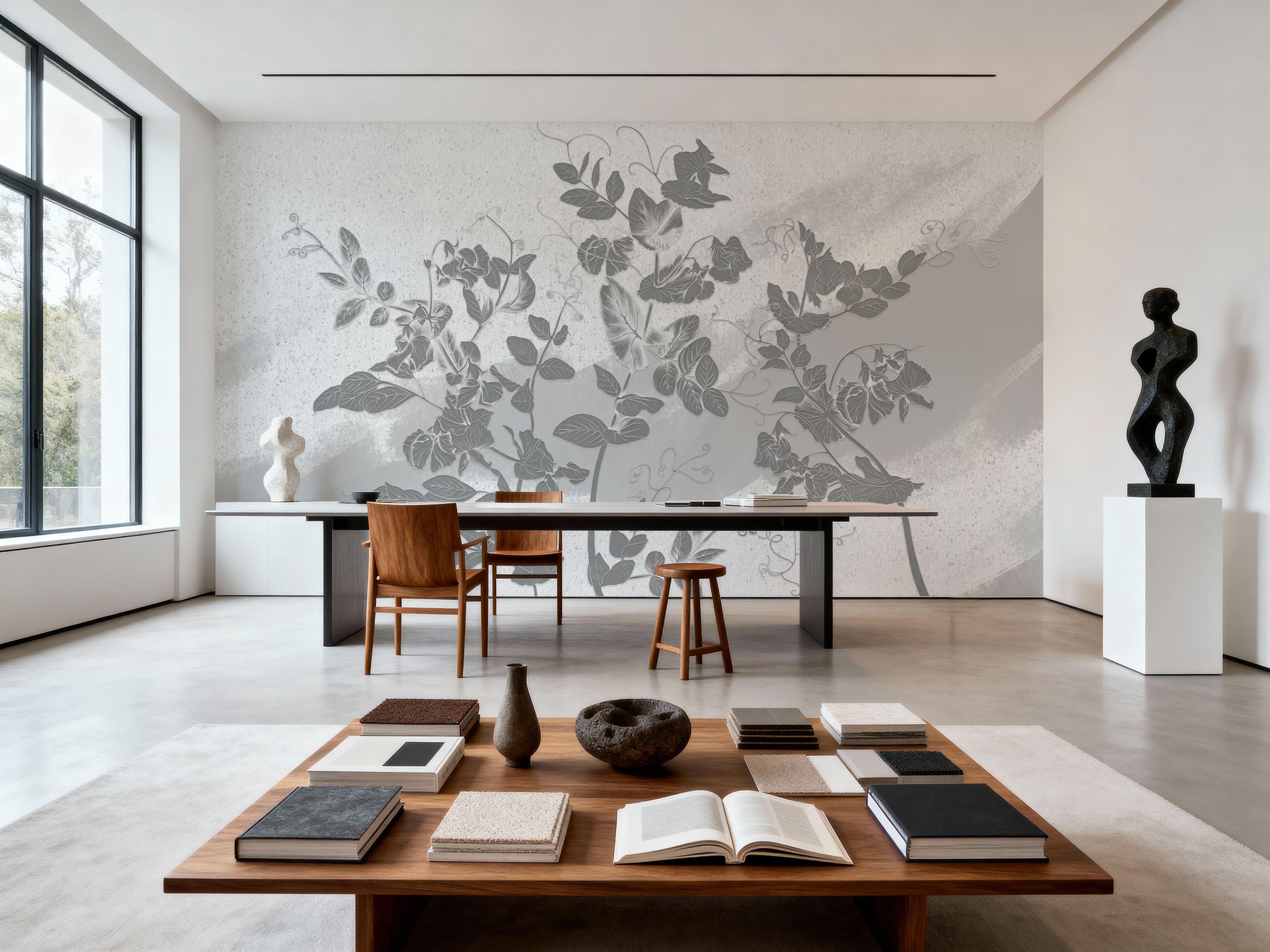 Sweet Peas Stroke Gray