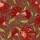 Indial Floral, Vermilion on Maroon