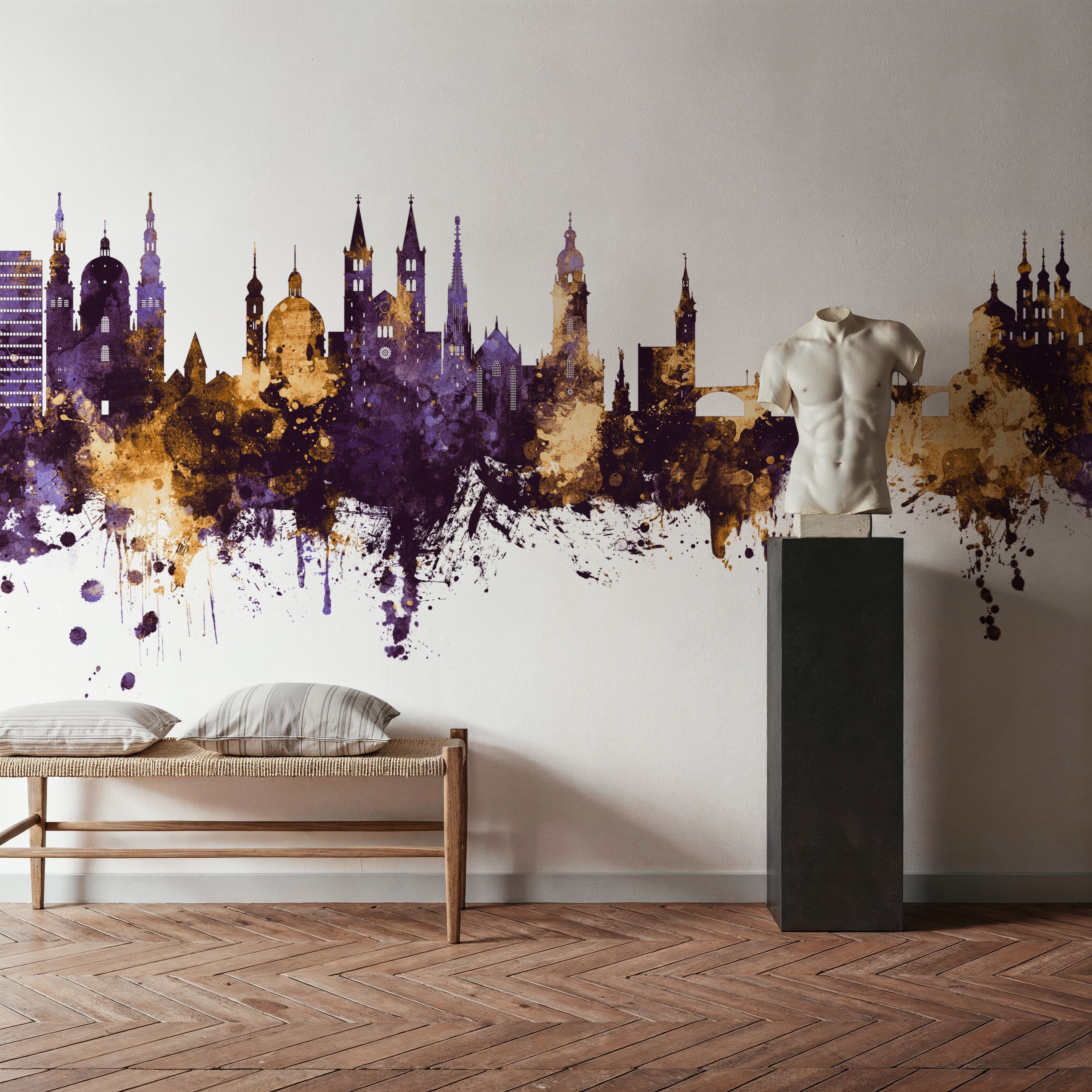 Würzburg Germany Skyline Purple & Gold