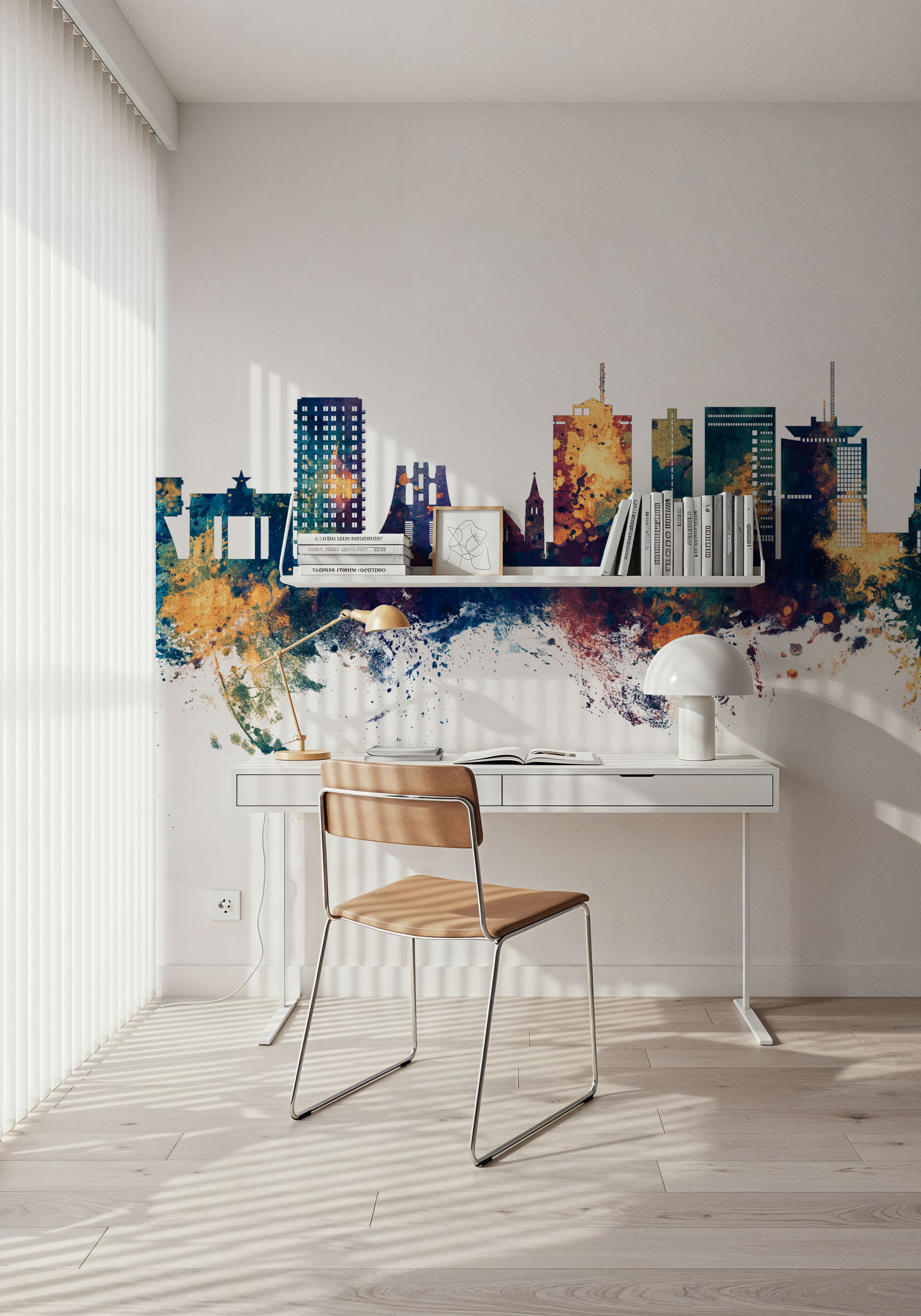 Accra Ghana Skyline Blue & Bronze