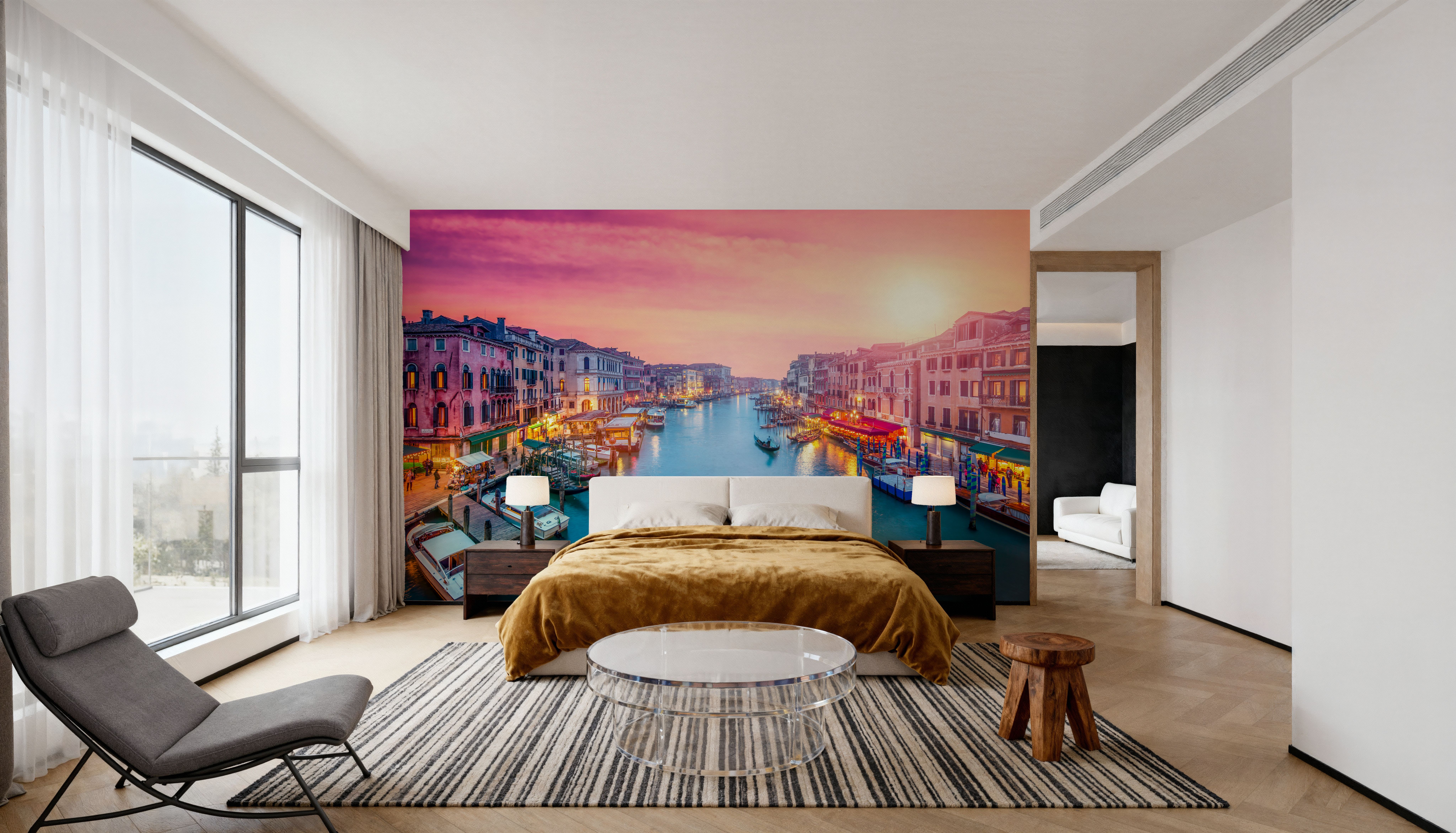 Grand Canal Sunset Pink, Tapet