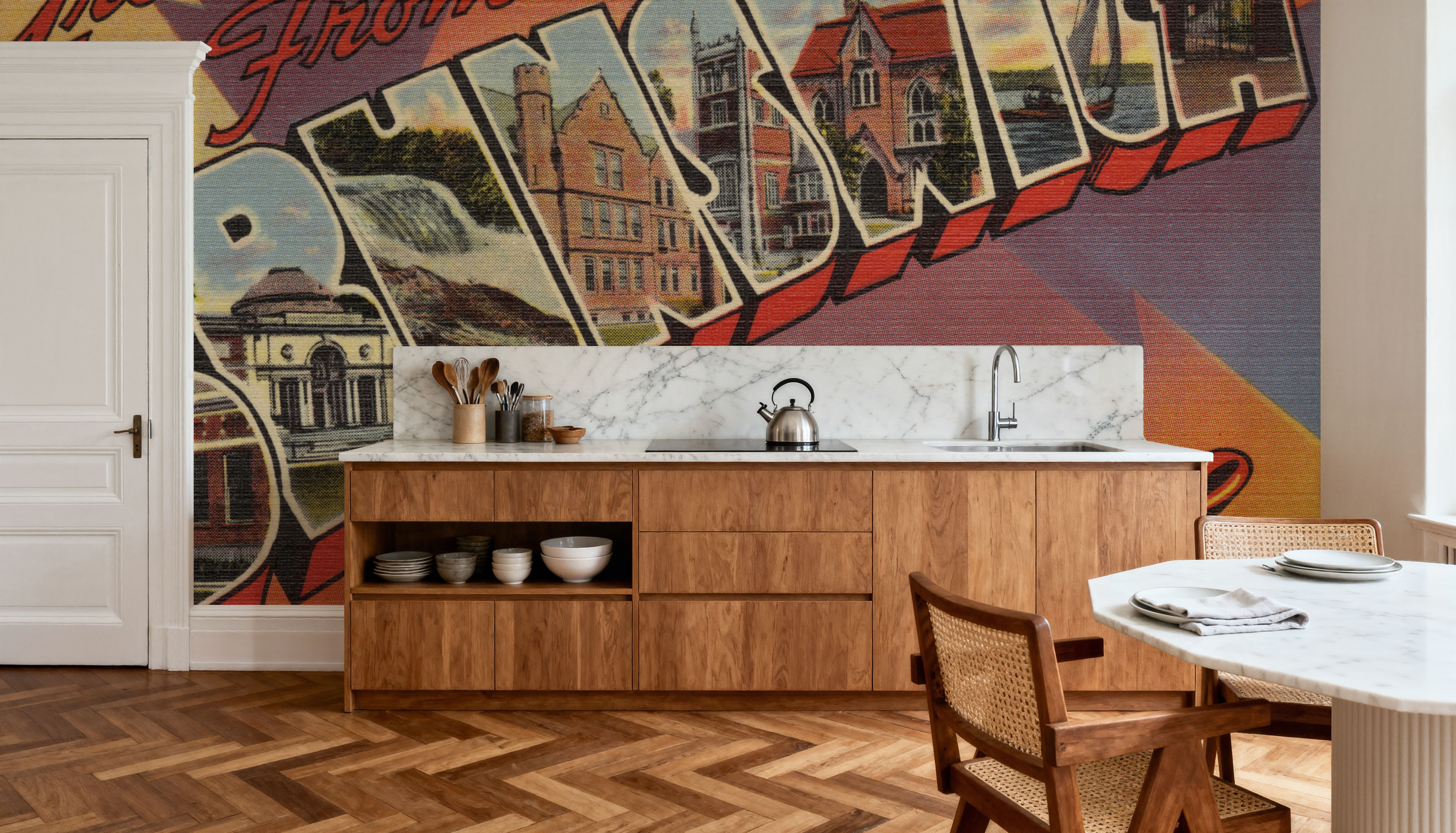 Greetings from Brunswick - Screenprint Postcard, Tapet