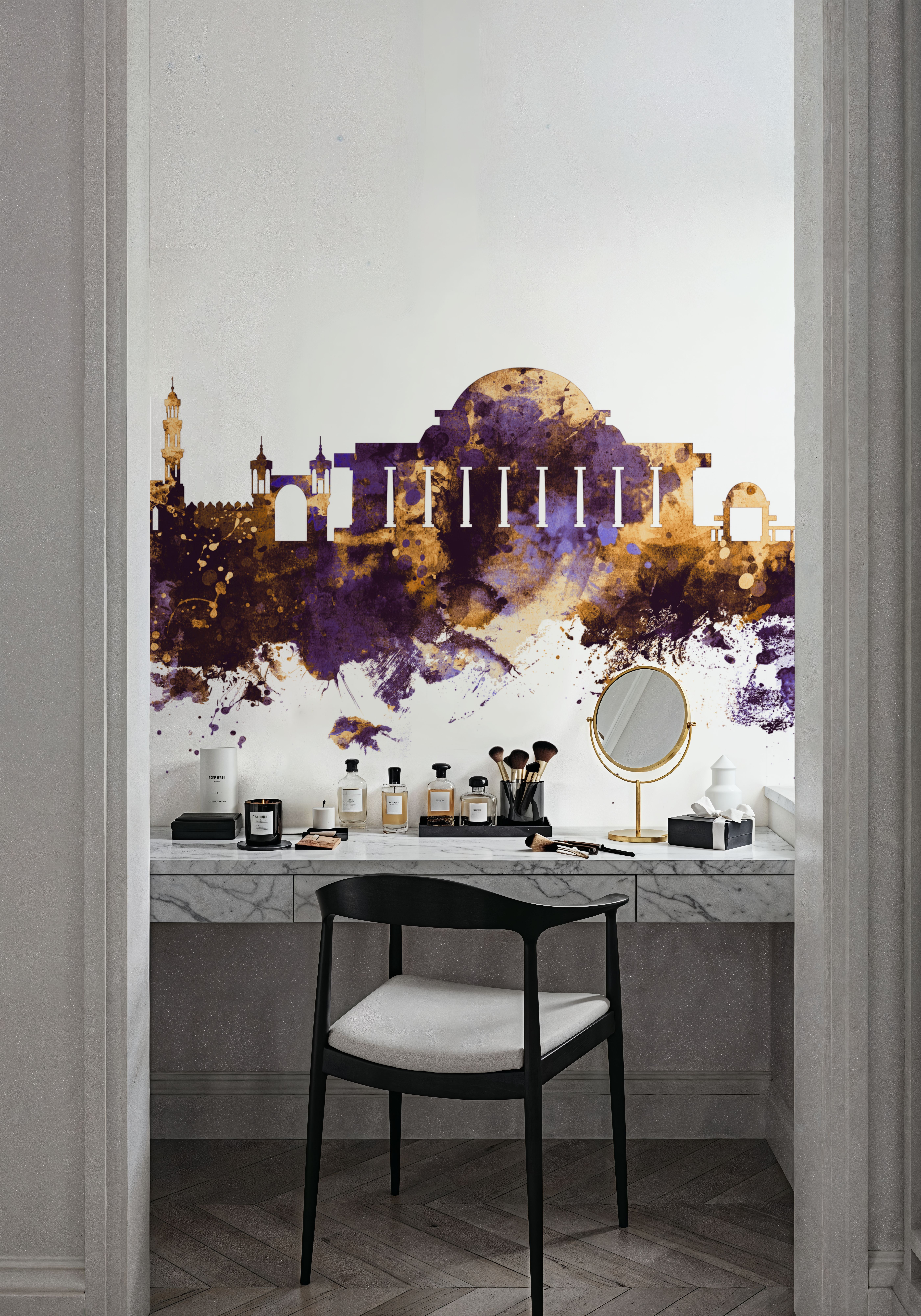 Lilongwe Malawi Skyline Purple & Gold