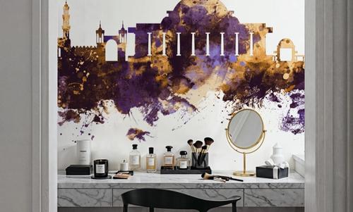 Lilongwe Malawi Skyline Purple & Gold