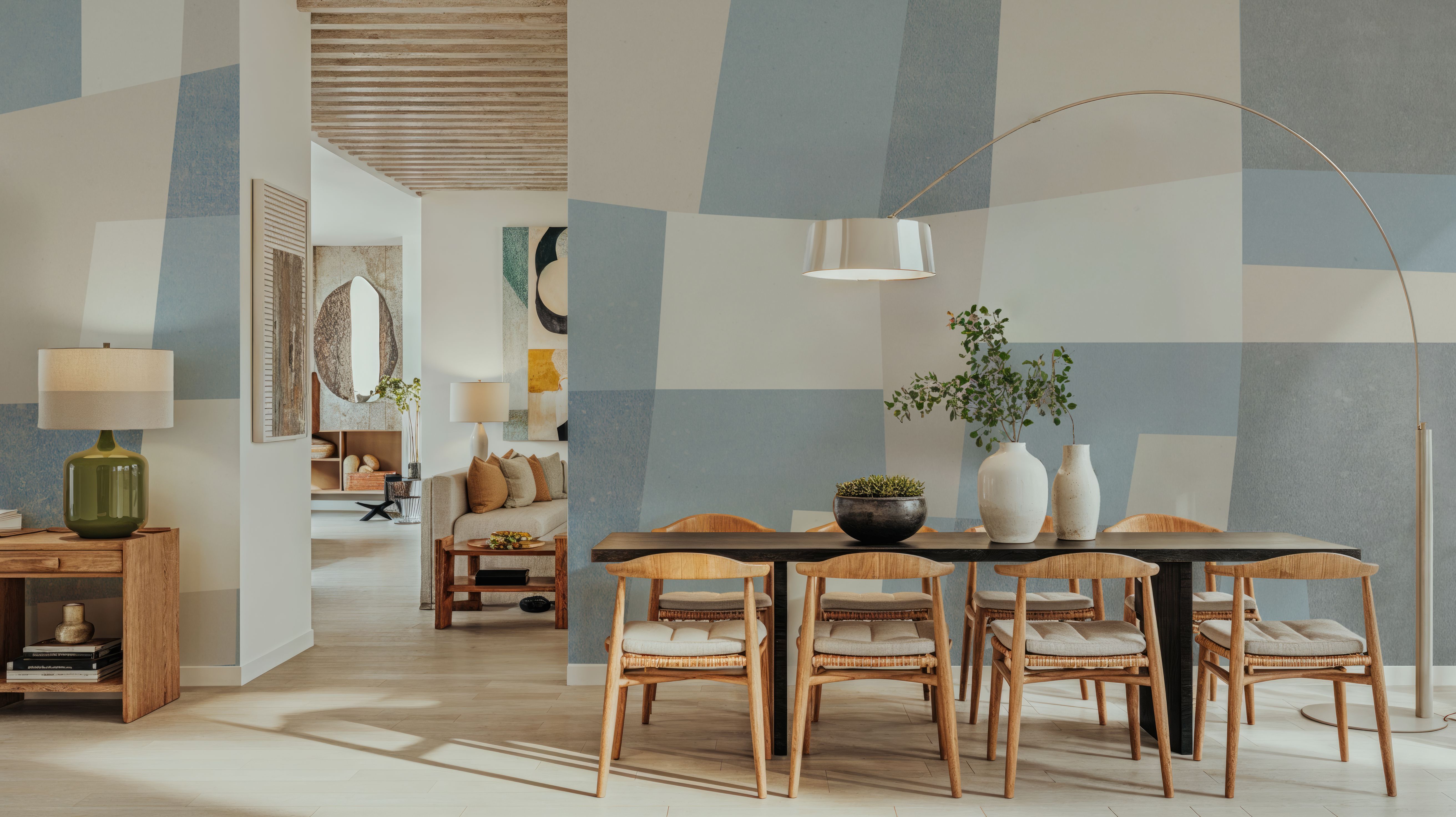 Abstract Fields, MIneral Blue, Wallpaper