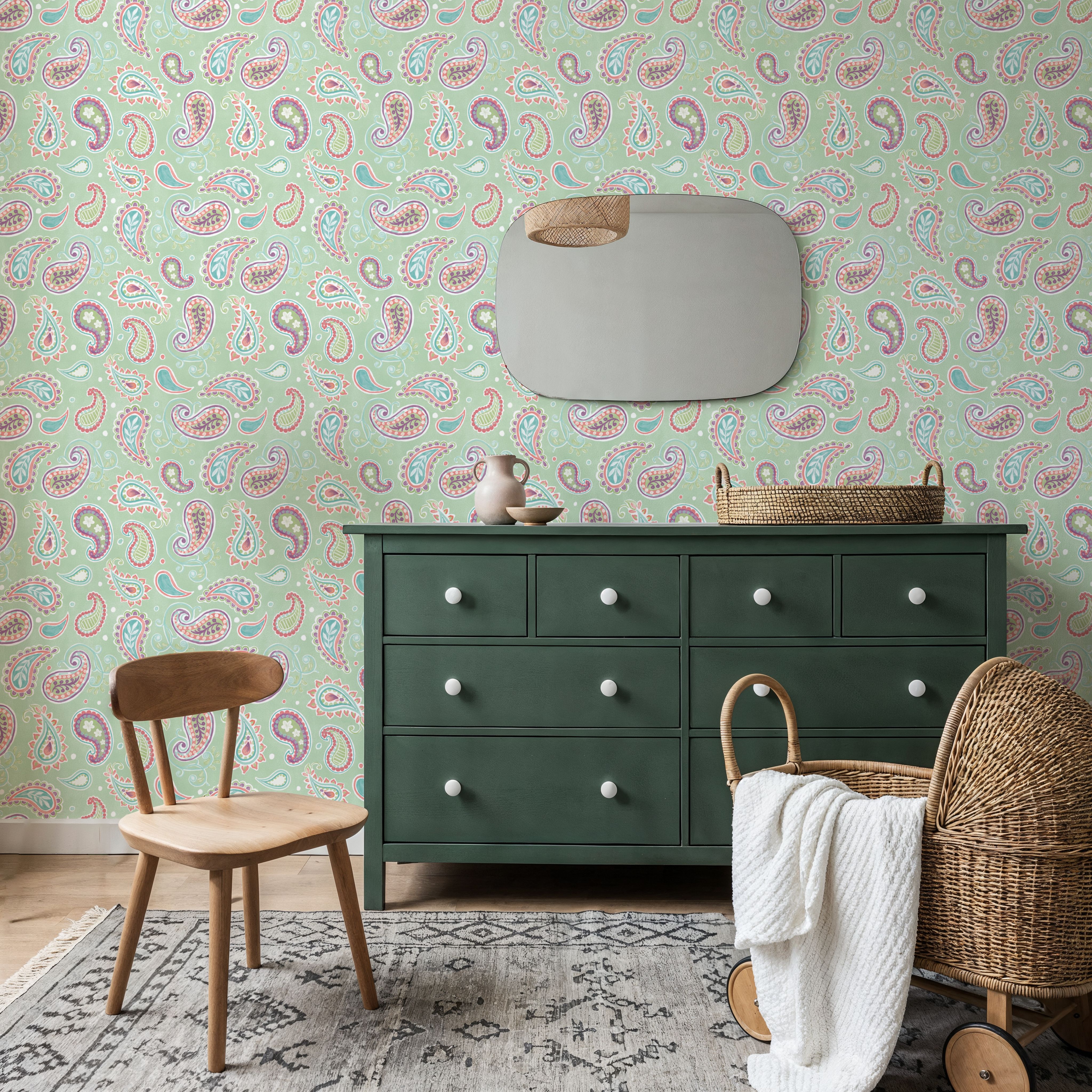 Cacti Paisley Green