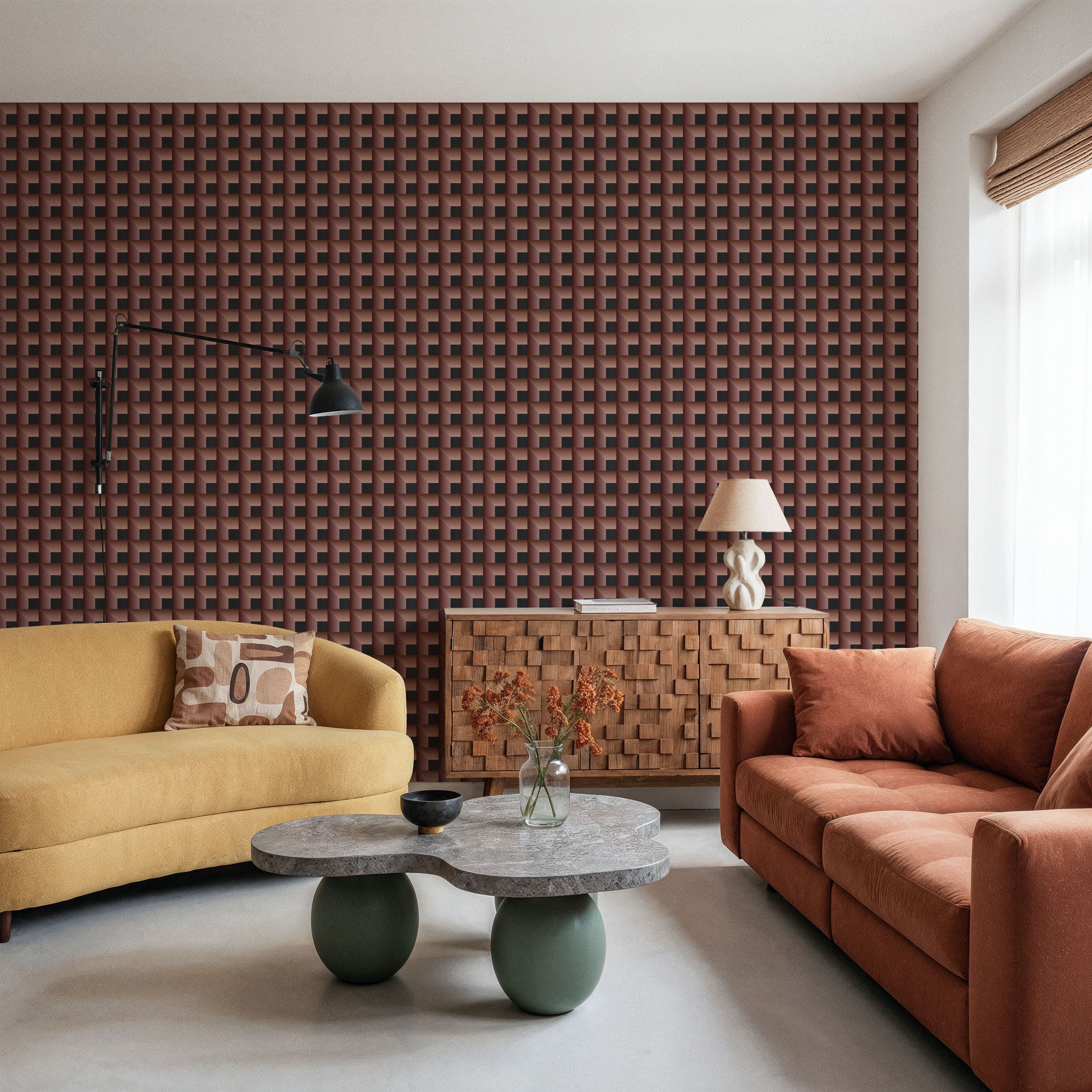 Decorative Cubes, Terracotta