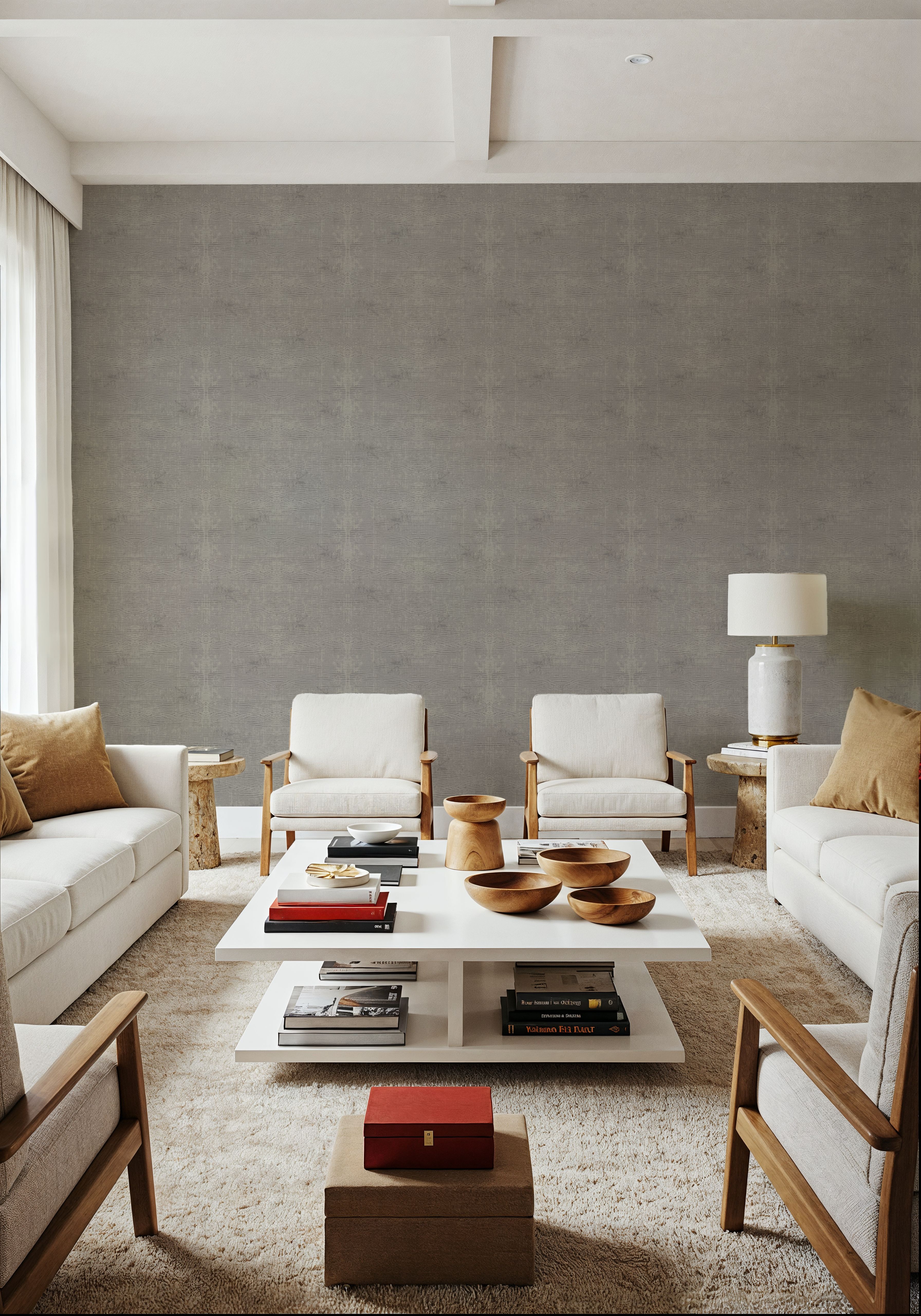 Country Wood Grey, Wallpaper