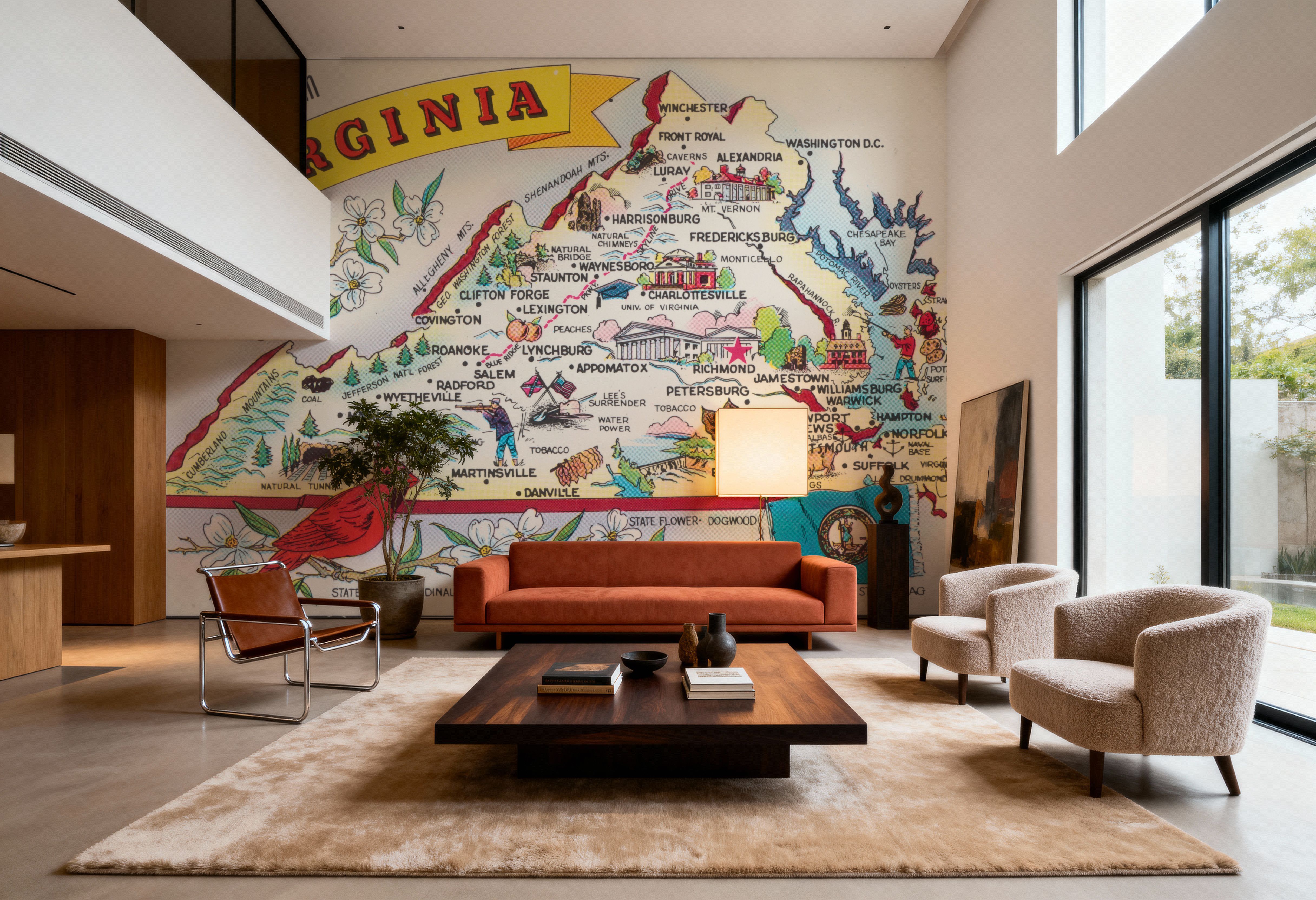 Greetings form Virginia, Behang