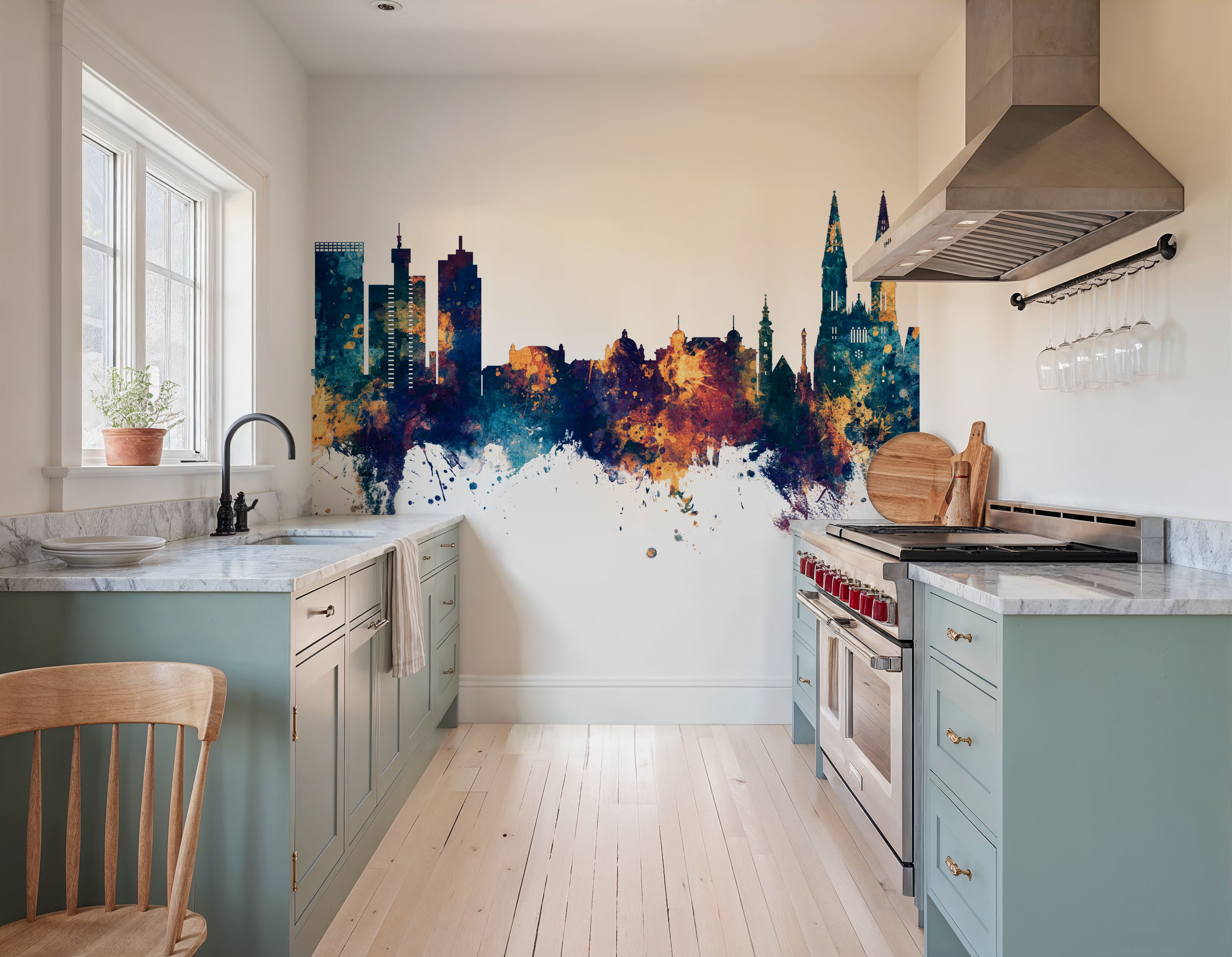 Zagreb Croatia Skyline Blue & Bronze