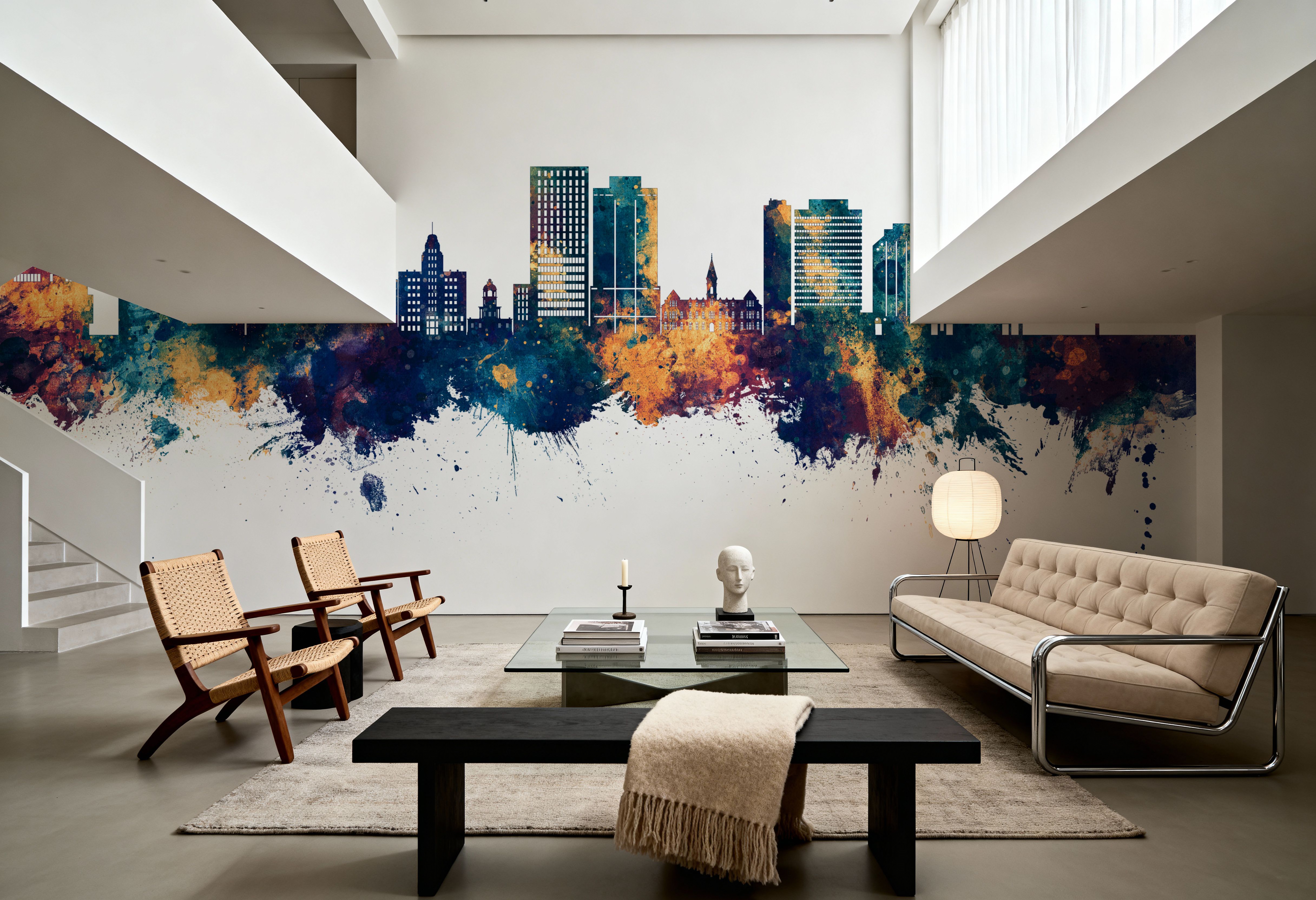 Halifax Canada Skyline Blue & Bronze