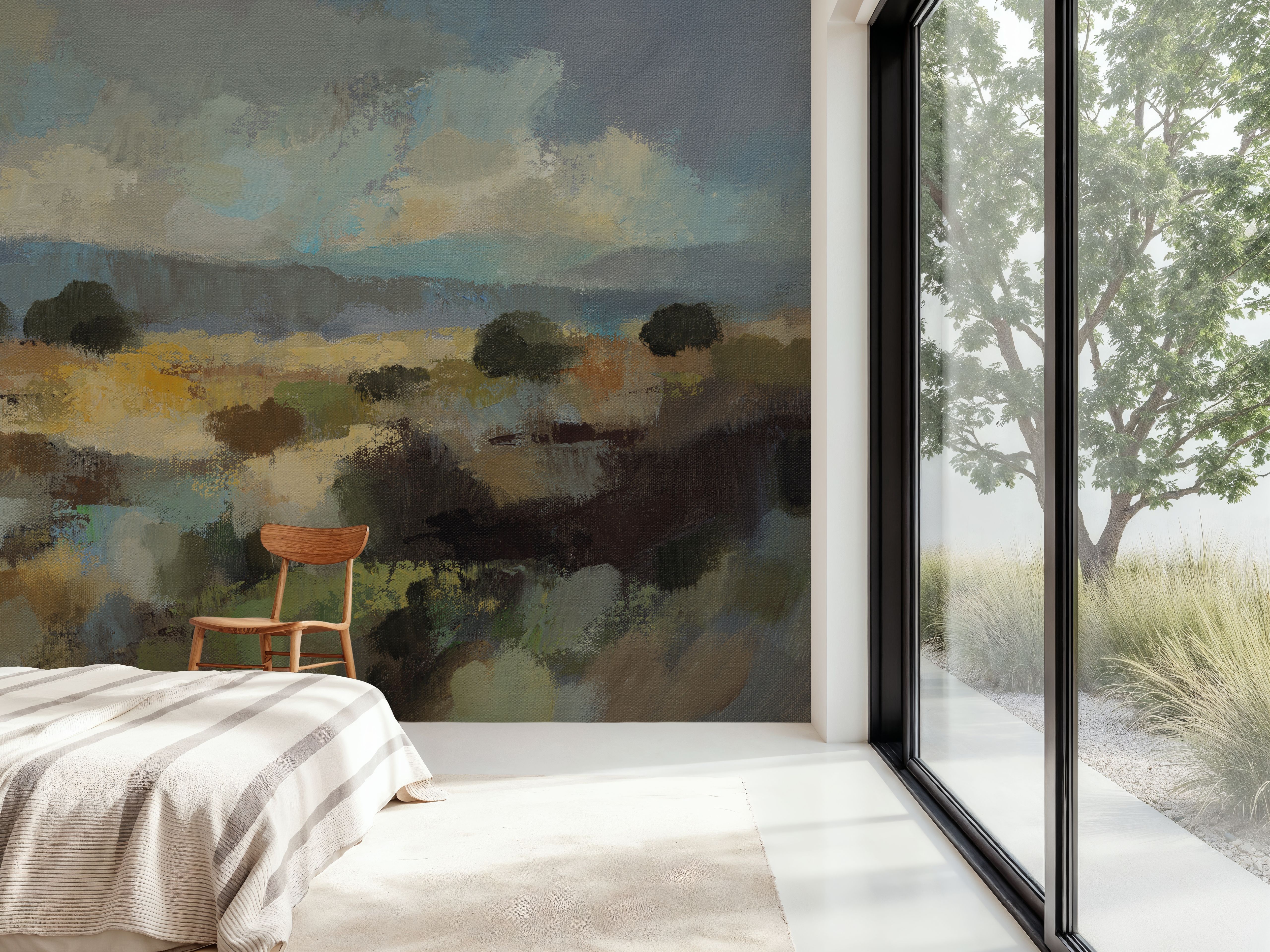 Muted Blue Landscape