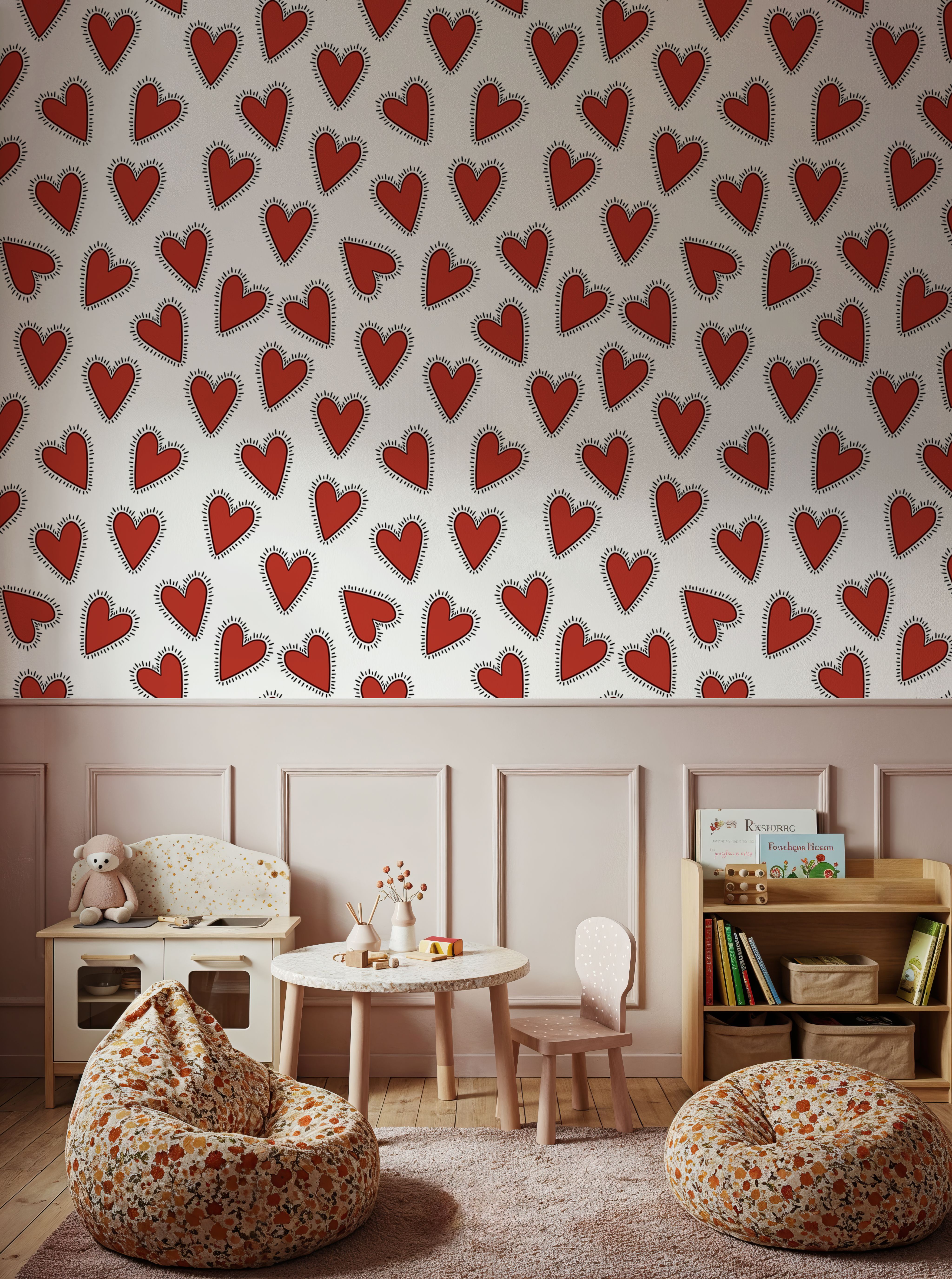 Iconic Pop Hearts, Red