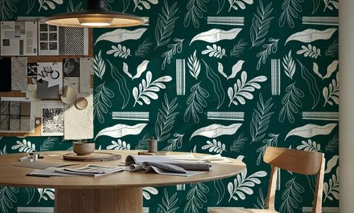 Autumn Leaves Dark Green