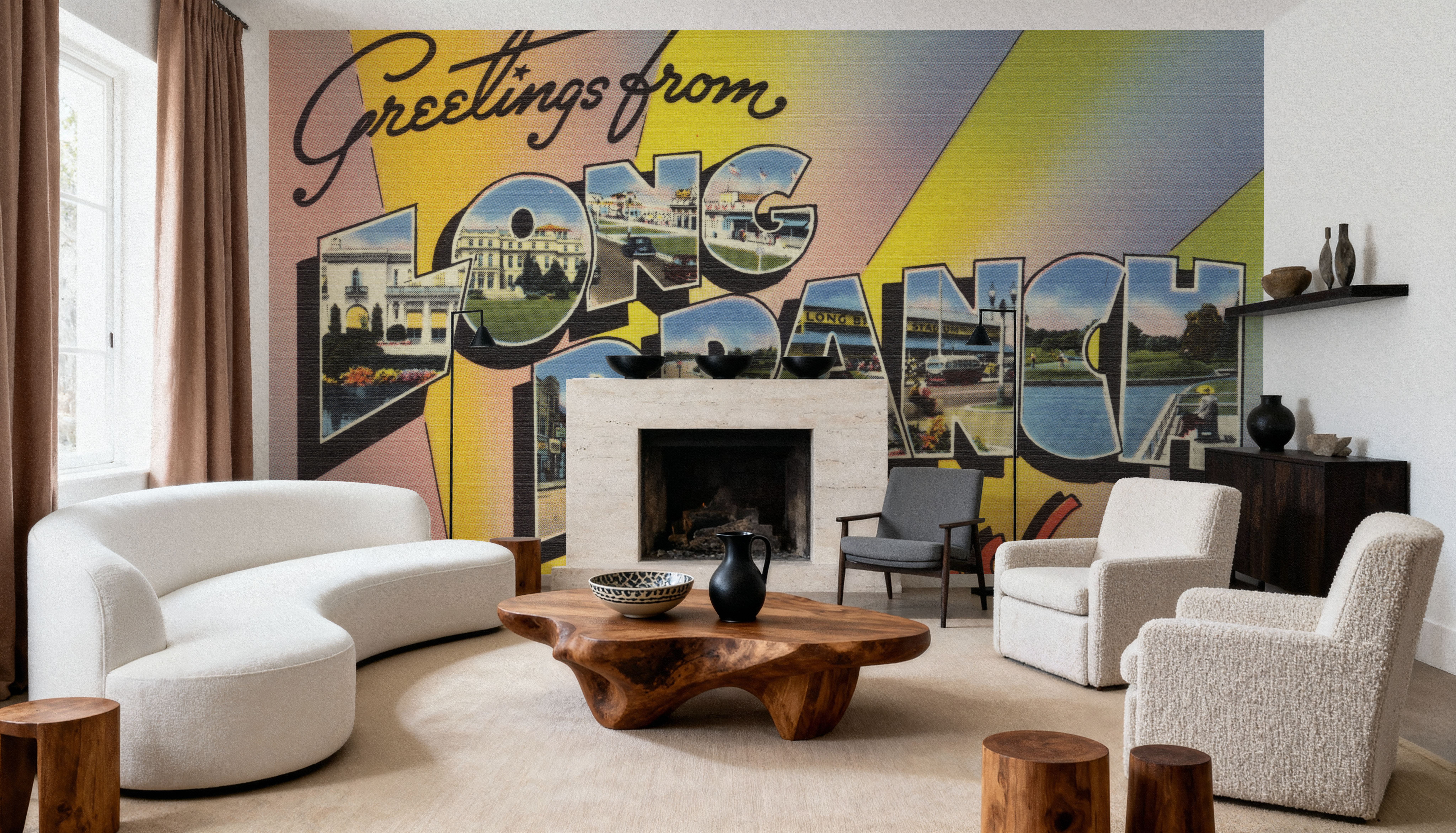 Greetings from Long Branch - Screenprint Postcard