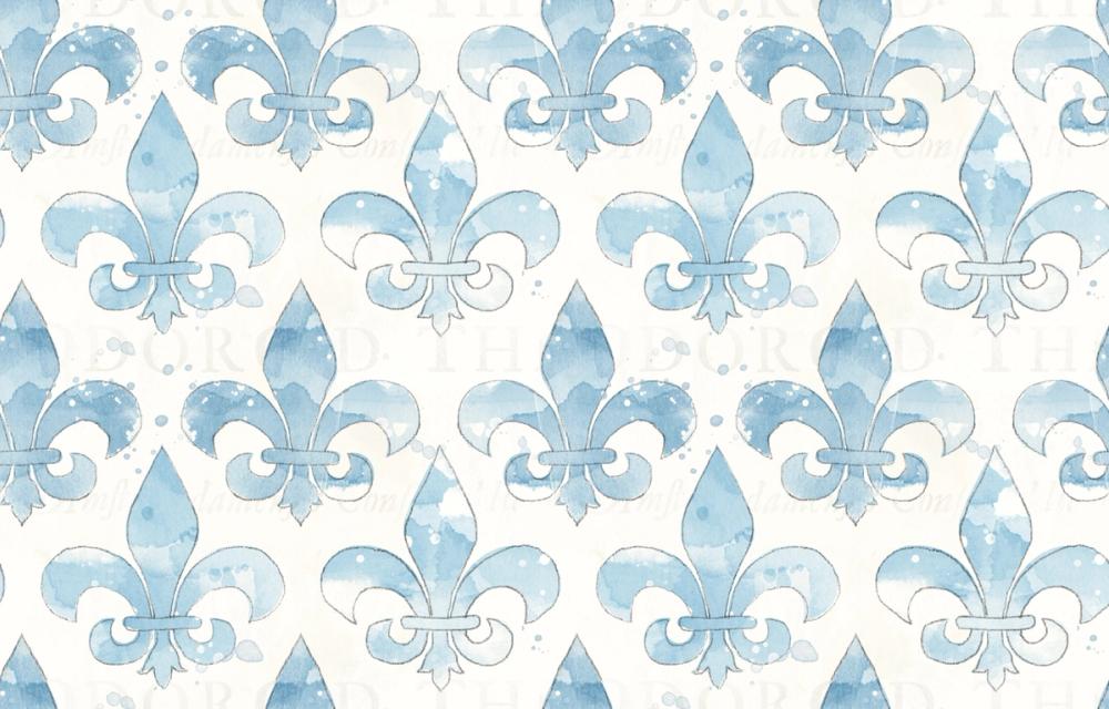 More Fleurs de Lis White