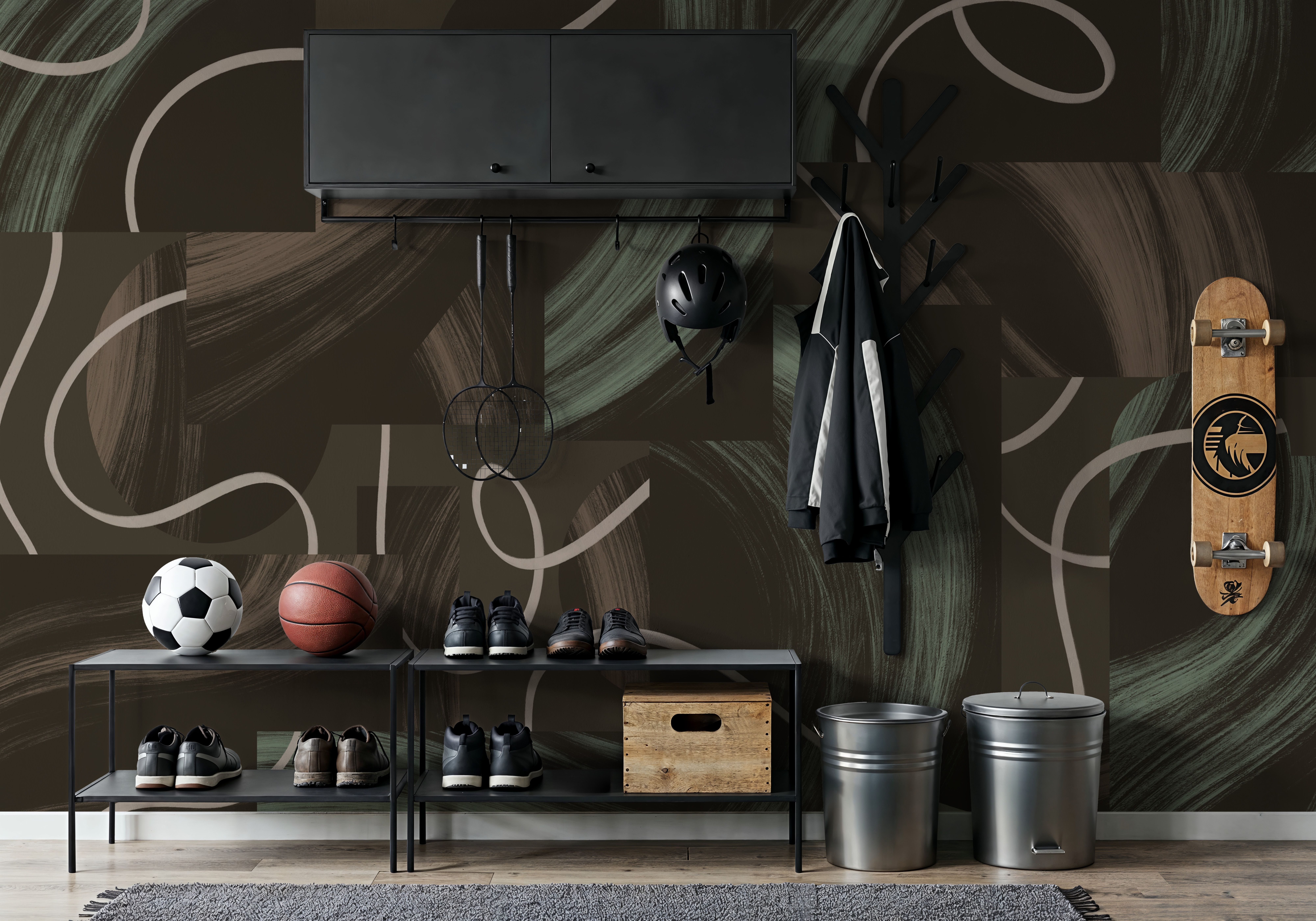 Atomic Paint, Alligator Green, Tapeten