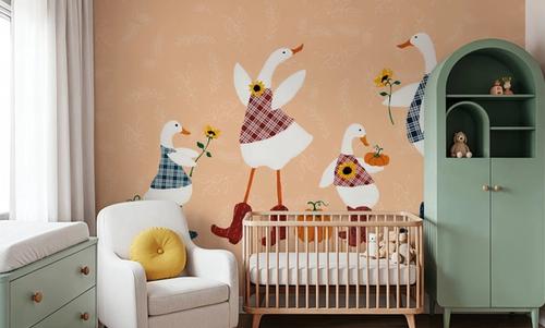 Ducks in the Pumpkin Patch I