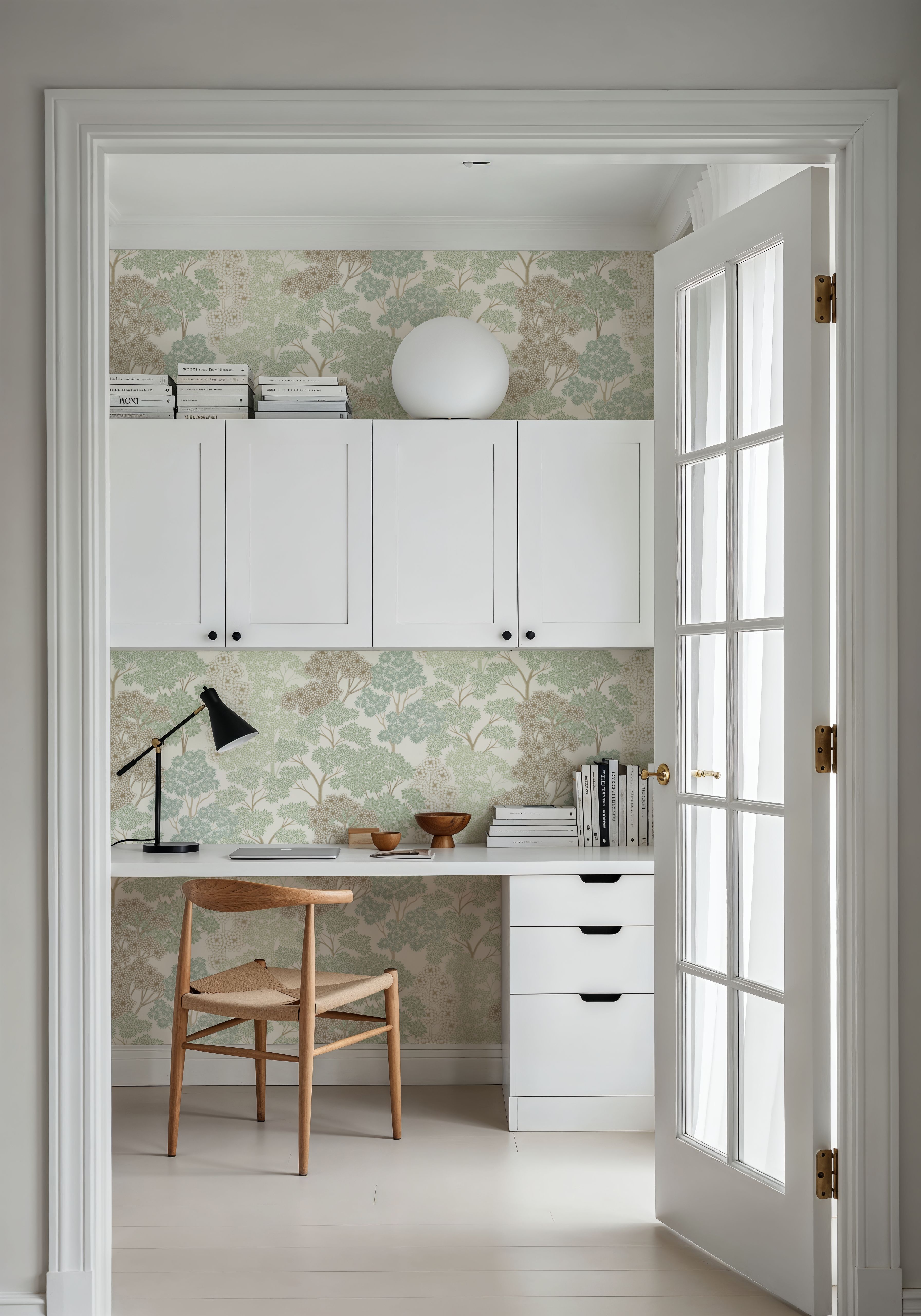 Overleaf Woodland Pattern, Light Green