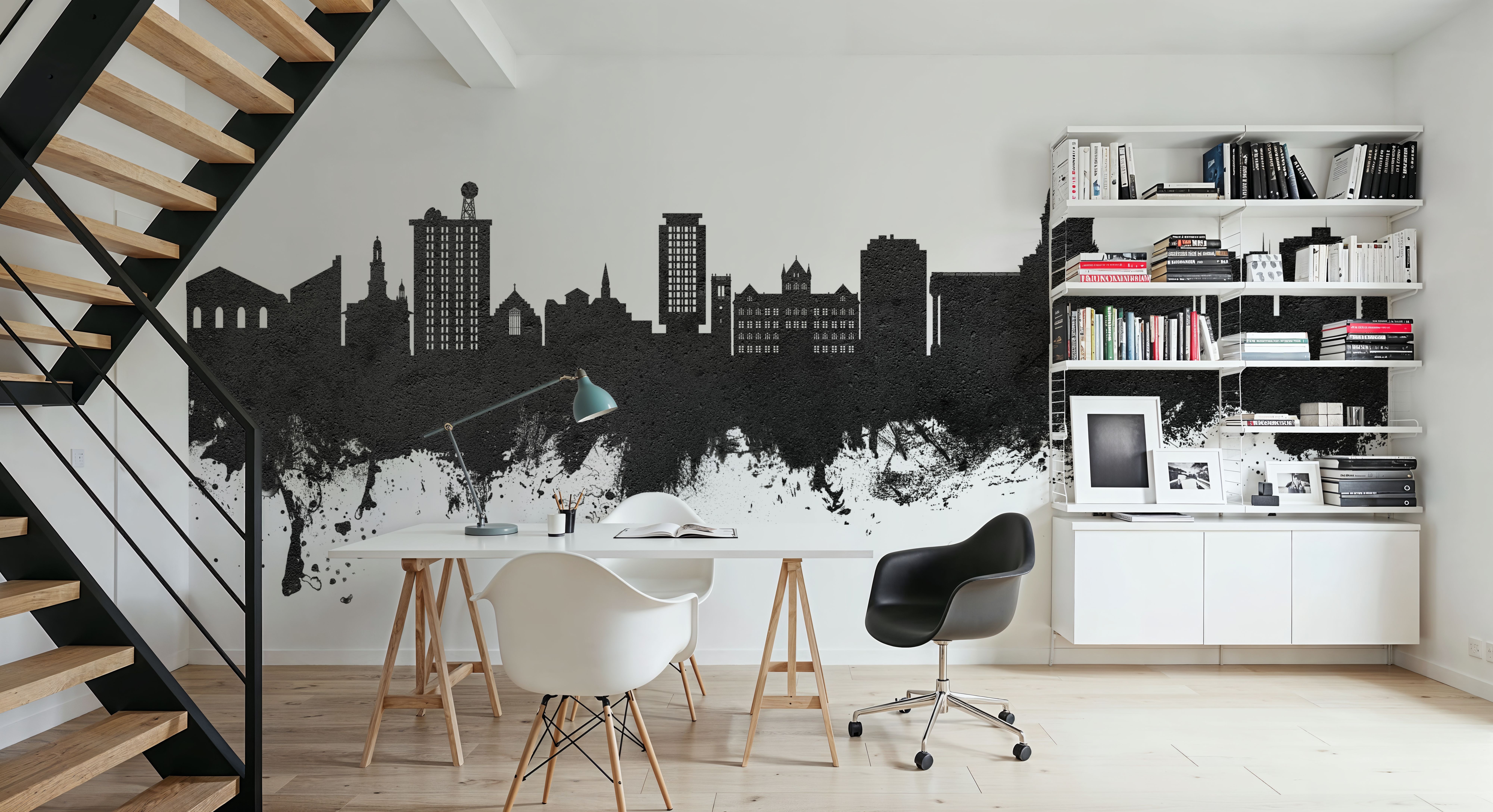 Madison Wisconsin Skyline Black & White