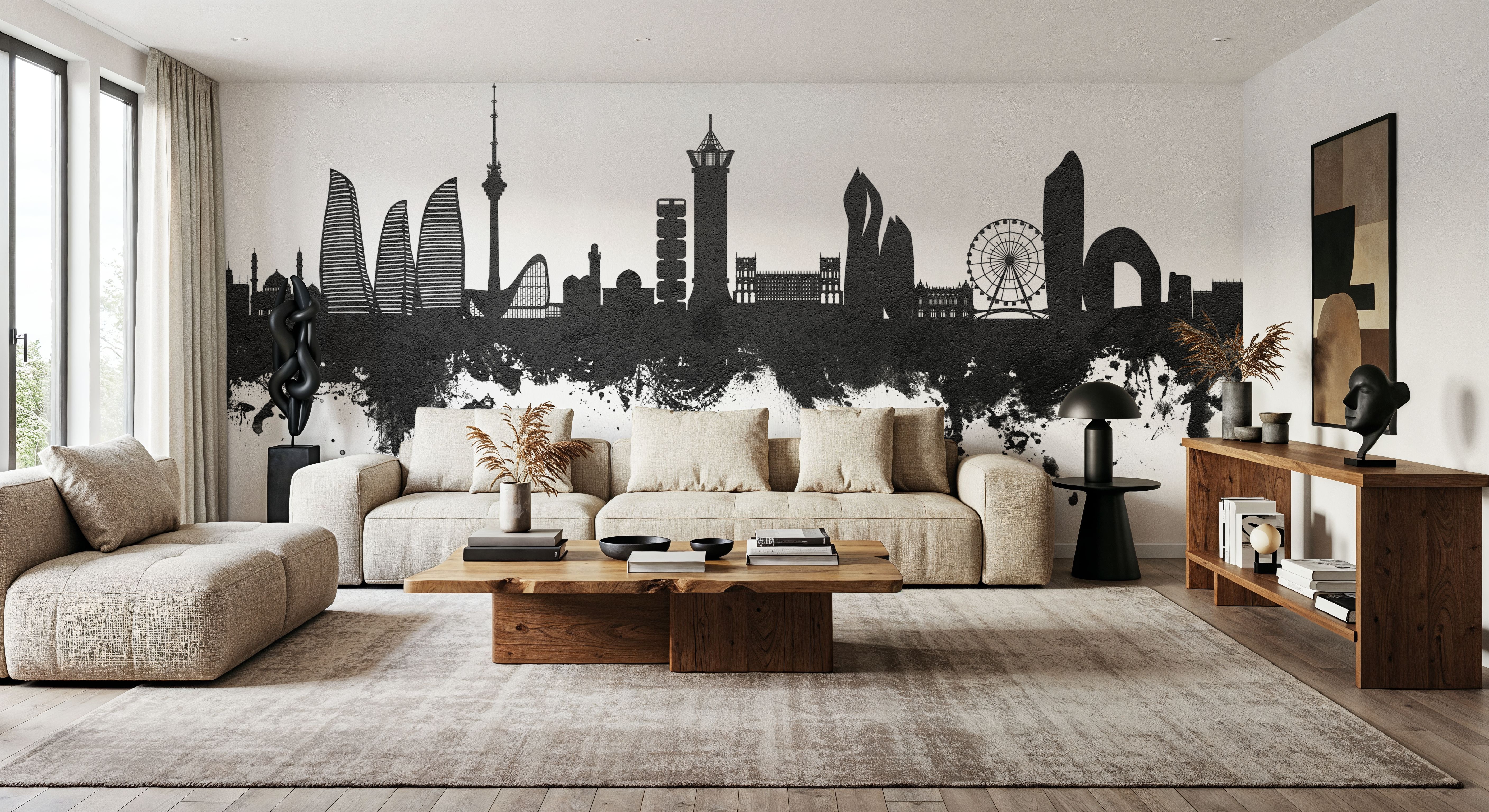 Baku Skyline Black & White