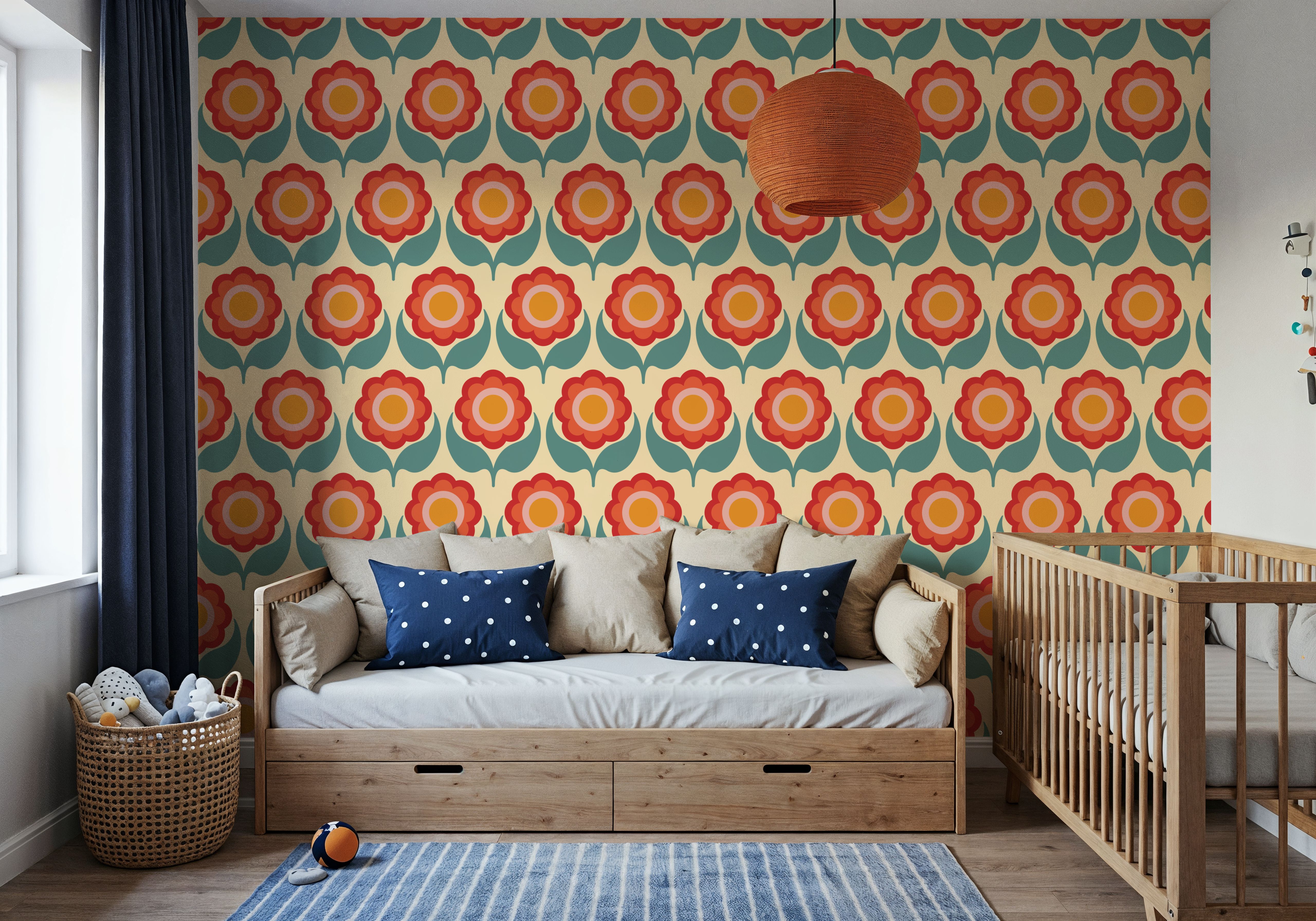 70's Fun Flowers, Bright