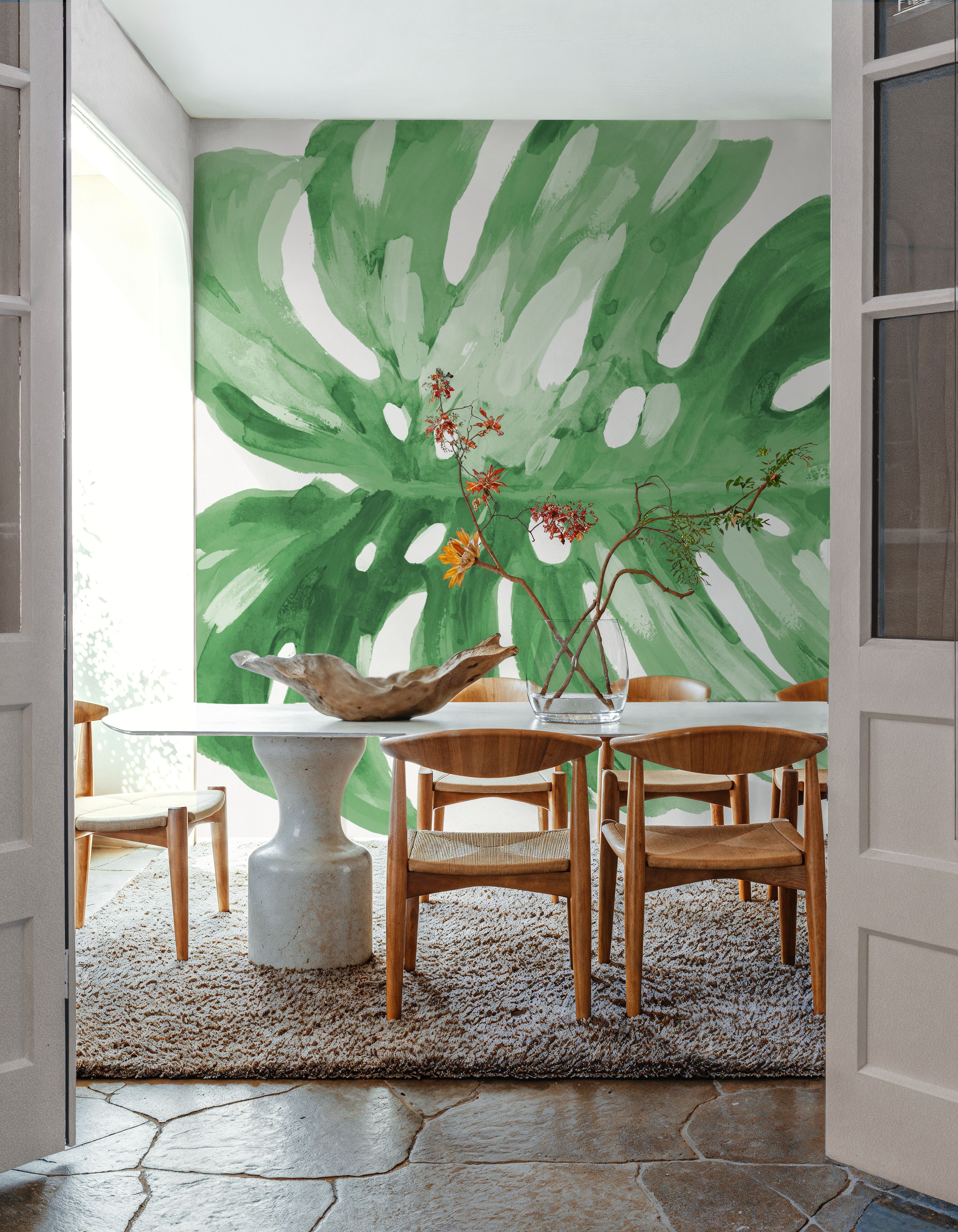 Colorful Tropical Leaf Green I