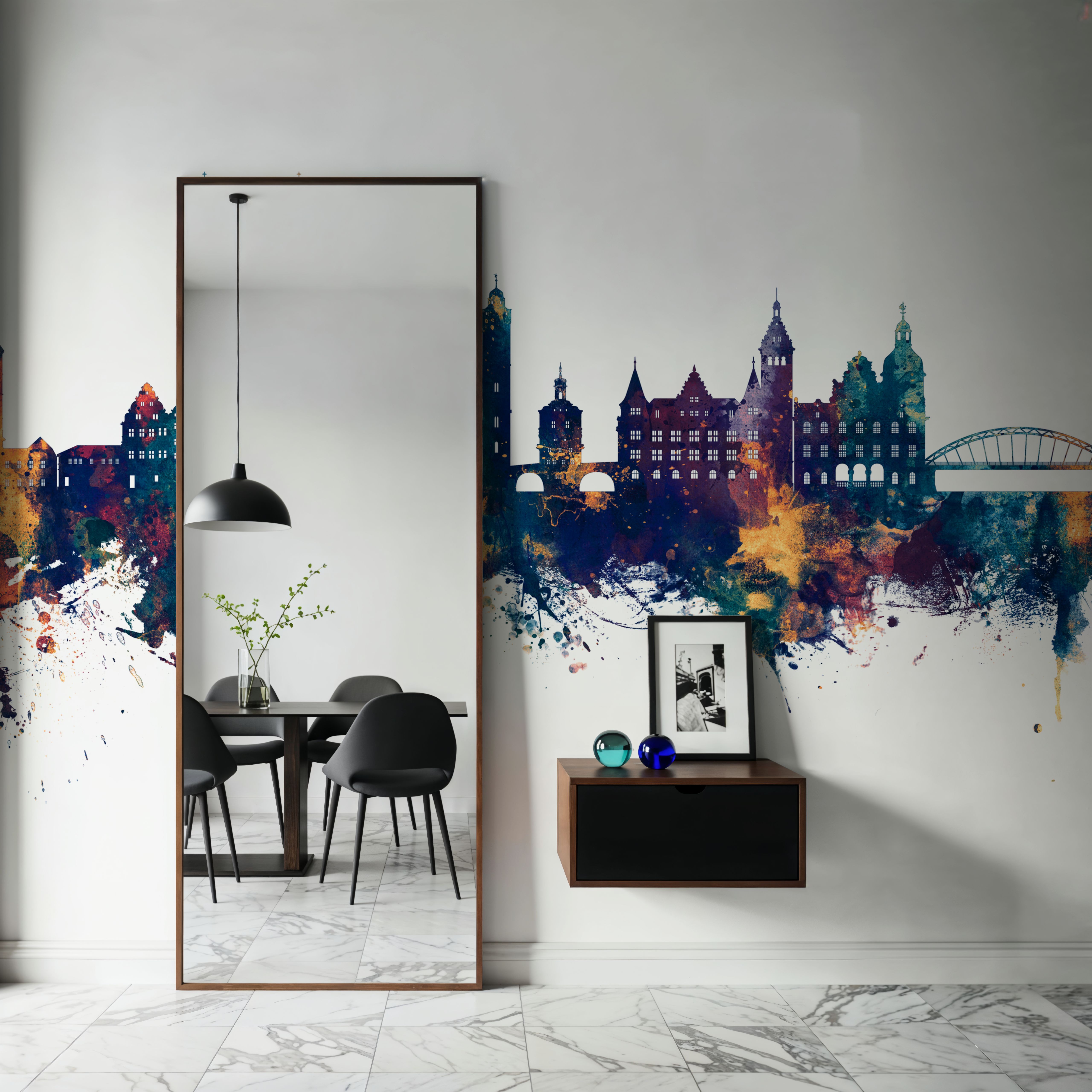 Bamberg Germany Skyline Blue & Bronze