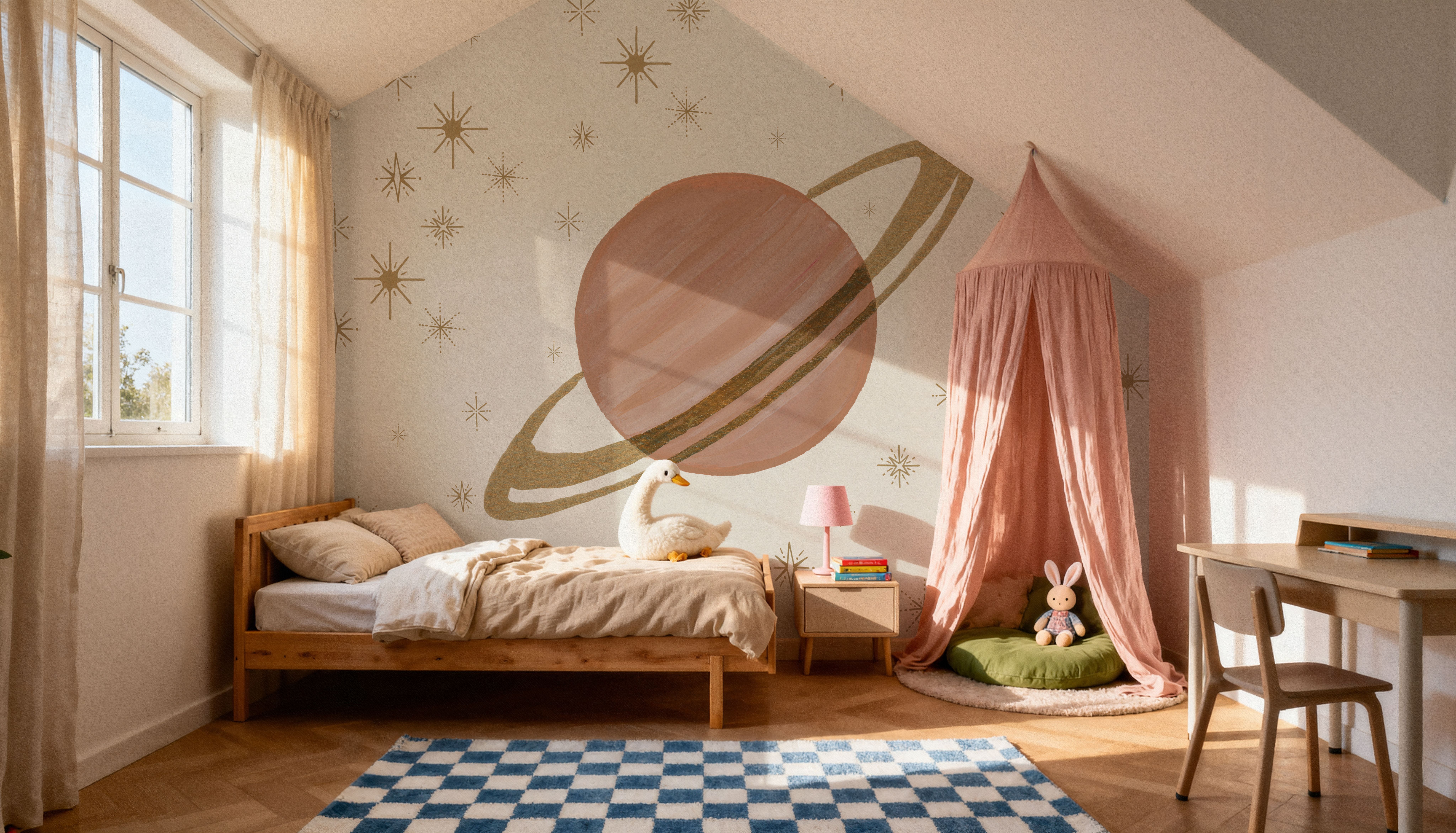 Serene Saturn and Stars