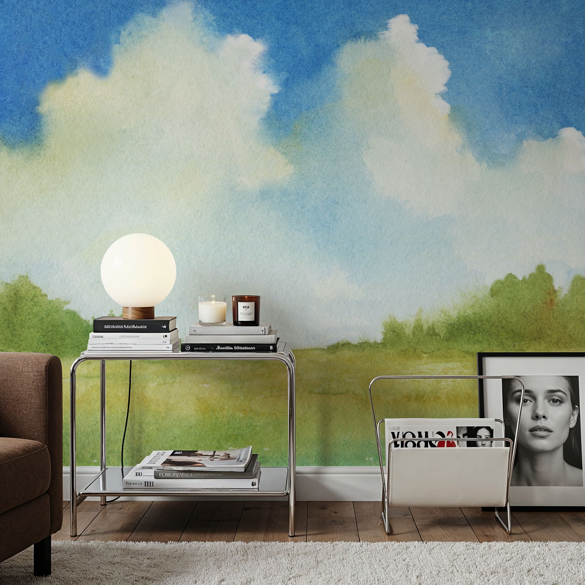 Cloudy Landscape Painting