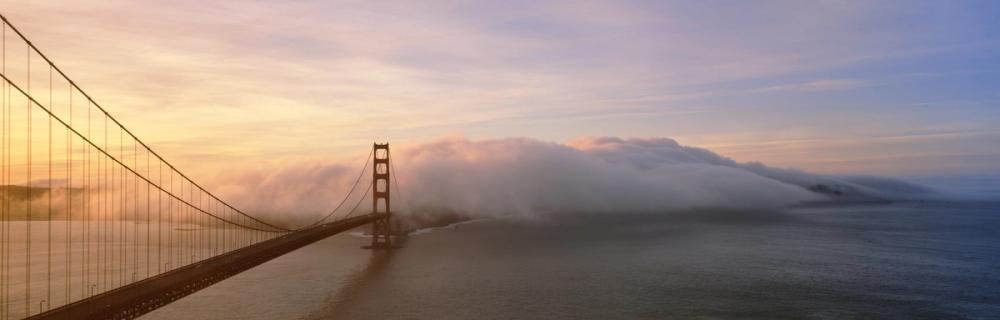 Misty Bridge Sunrise