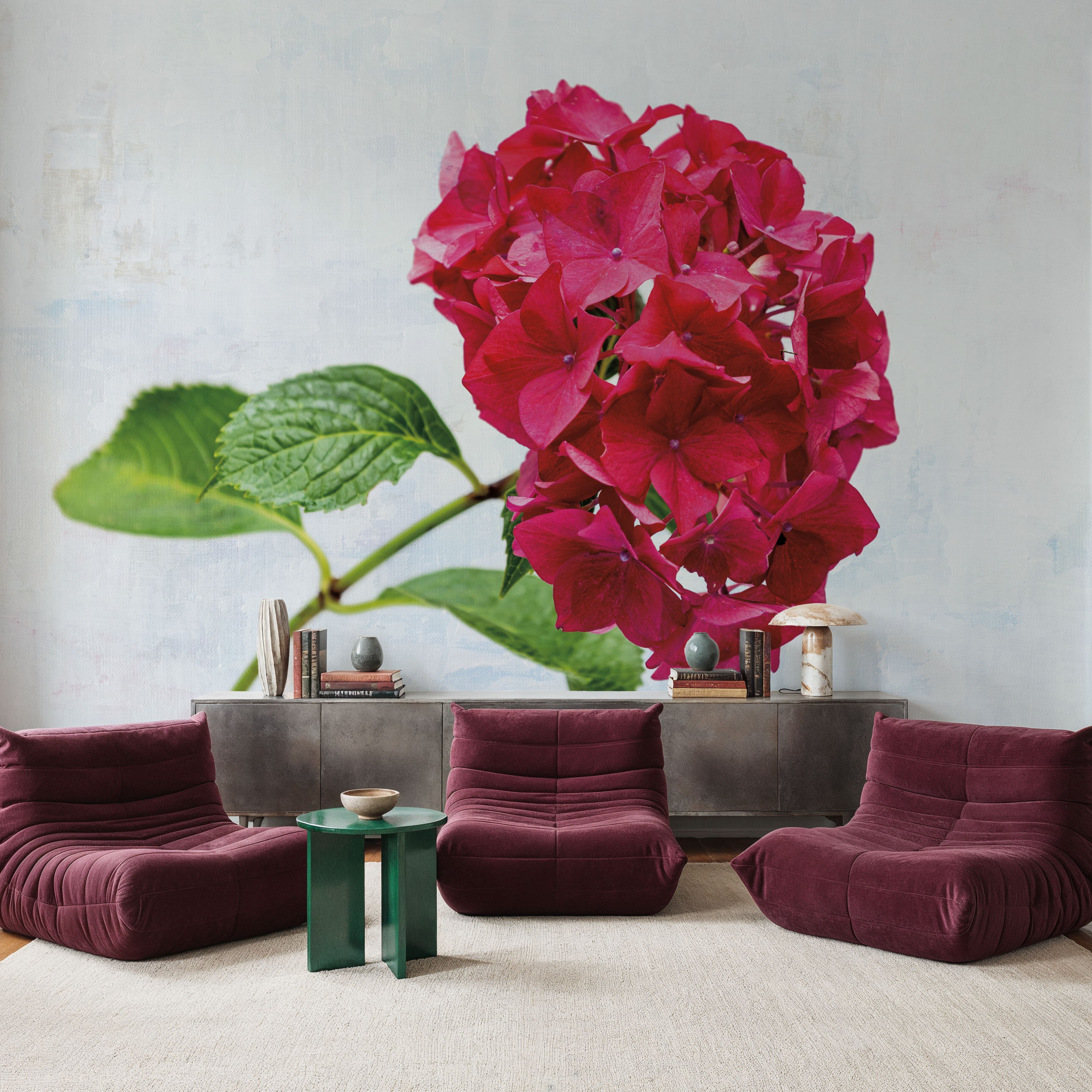 Bright Red Hydrangea