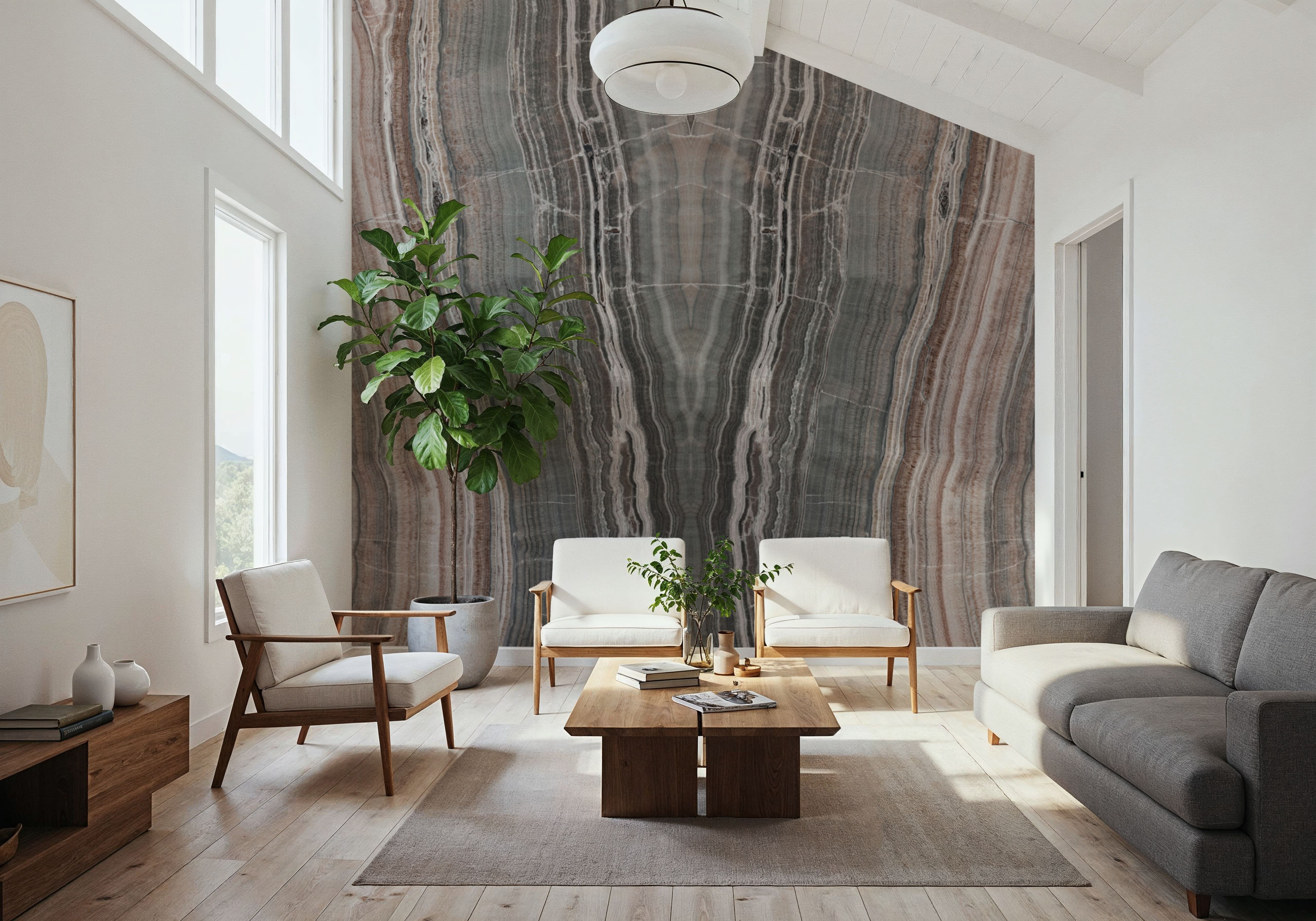 Onyx Mirage Bookmatched, Dusty Terracotta