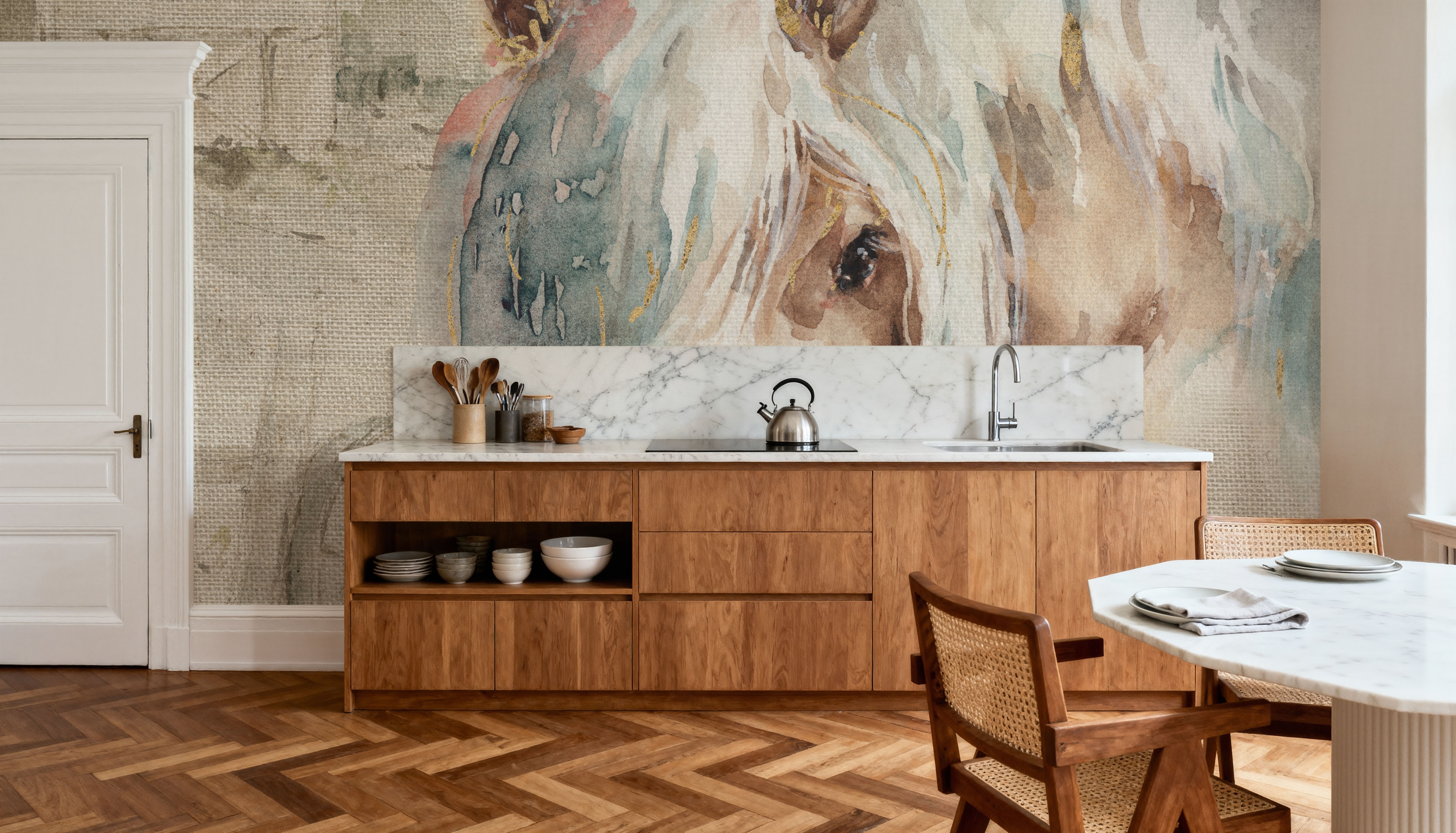 Farm Friends IV on Burlap