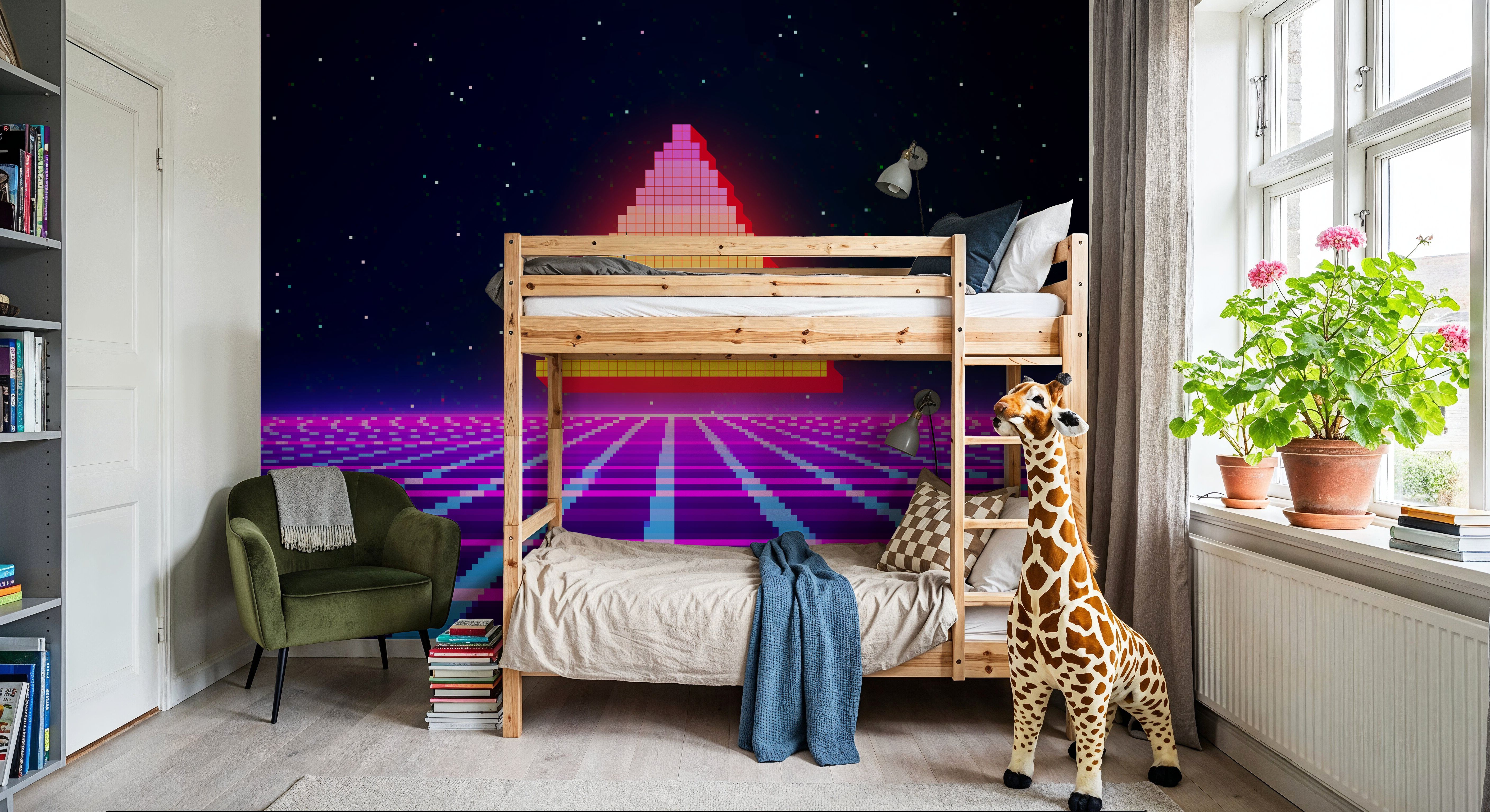 80's Game Pixel Pyramid