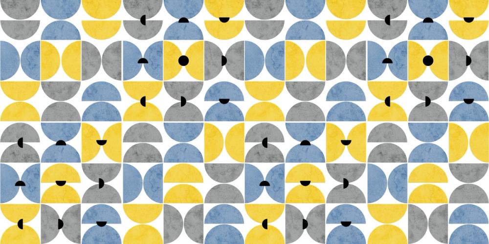 Homley Retro Shapes, Blue