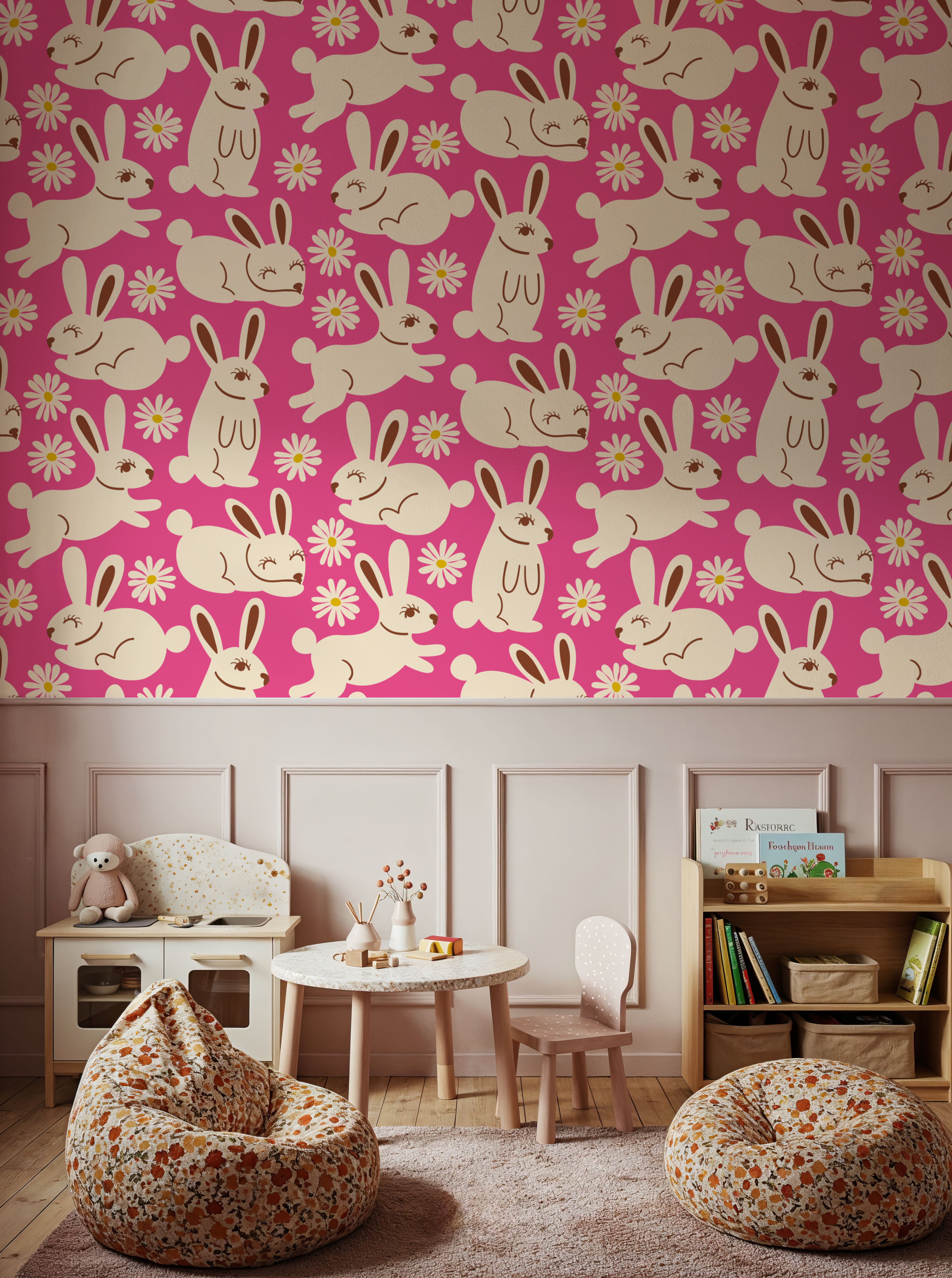 Blissful Bunnies, Neon Pink