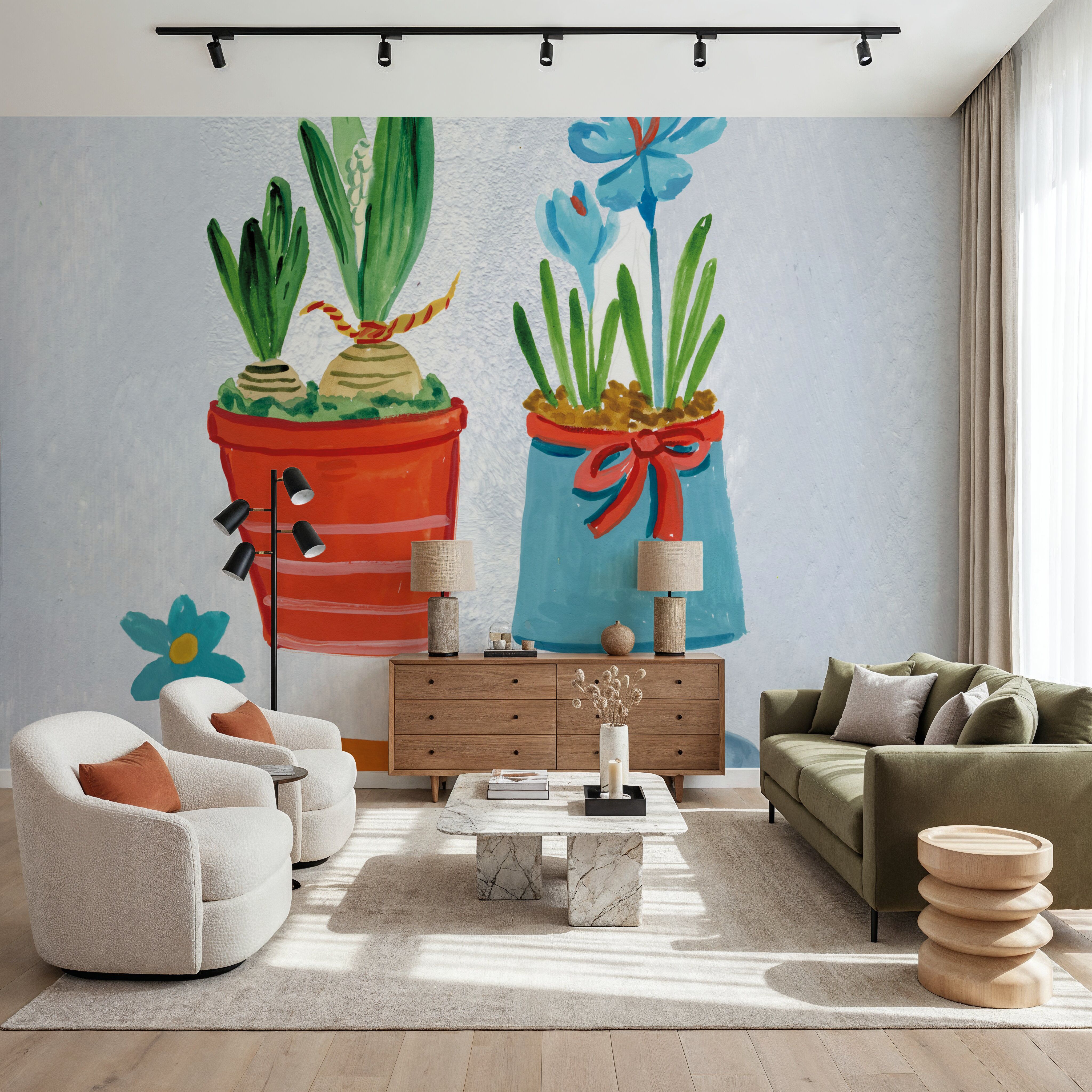 Wall Mural - In the Garden II - Dining Room - Wallism US - Premium, Textured or Peel & Stick