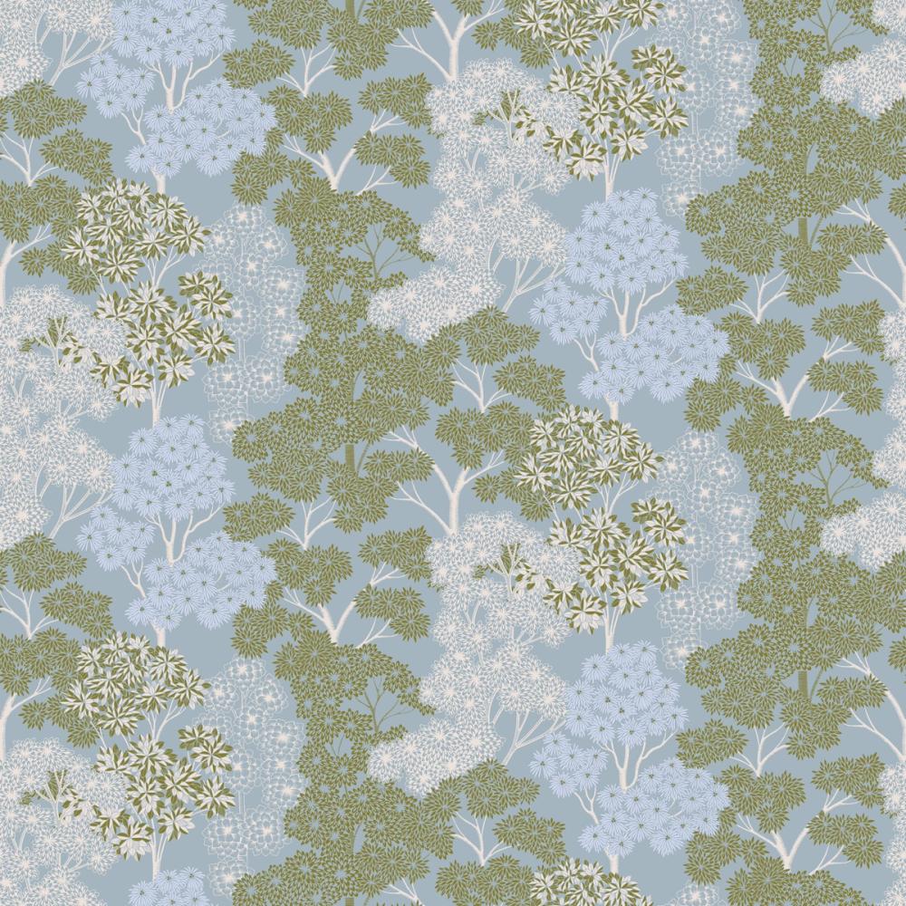Overleaf Woodland Pattern, French Blue