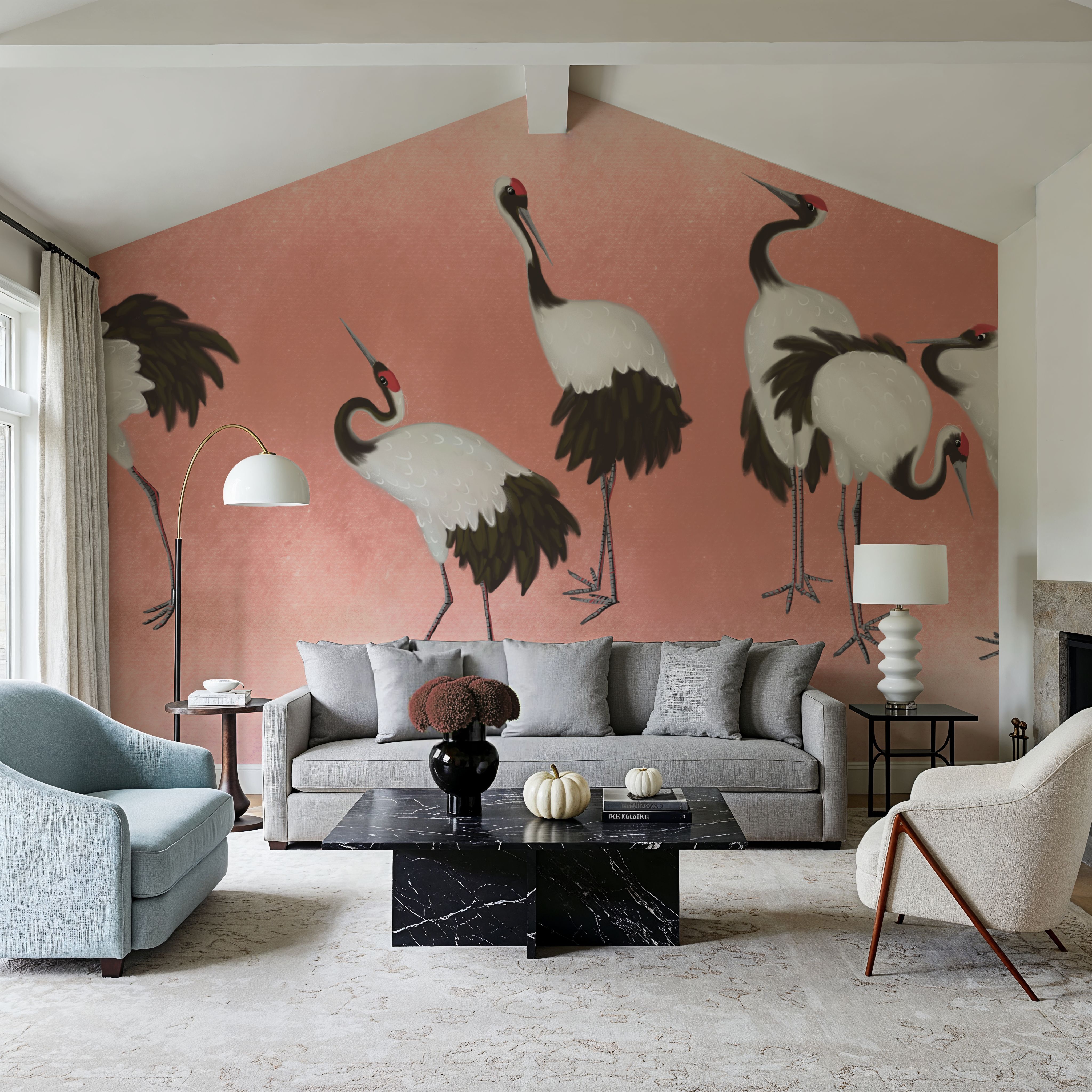 Japanese Cranes - Blush