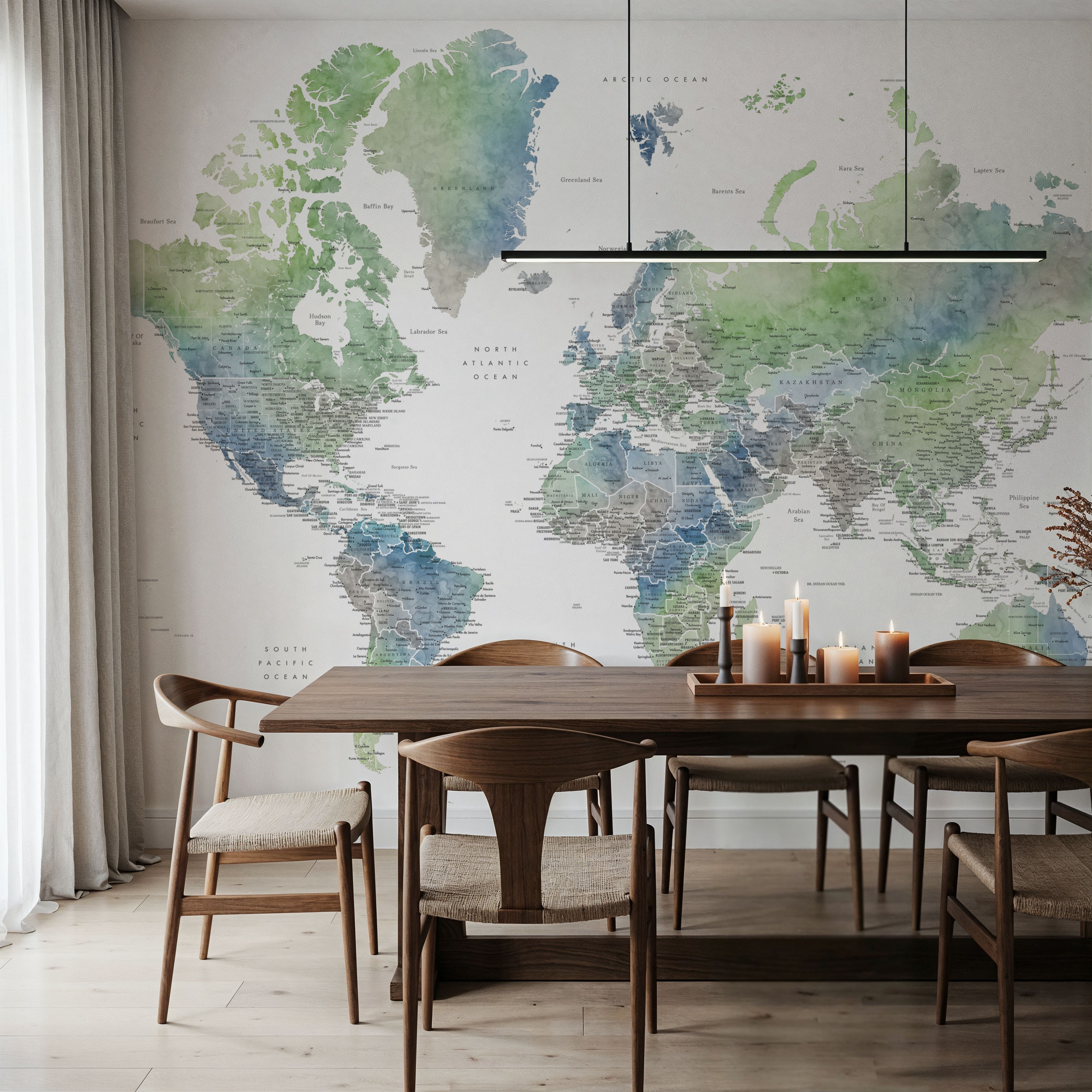 World Map Cities - Declan