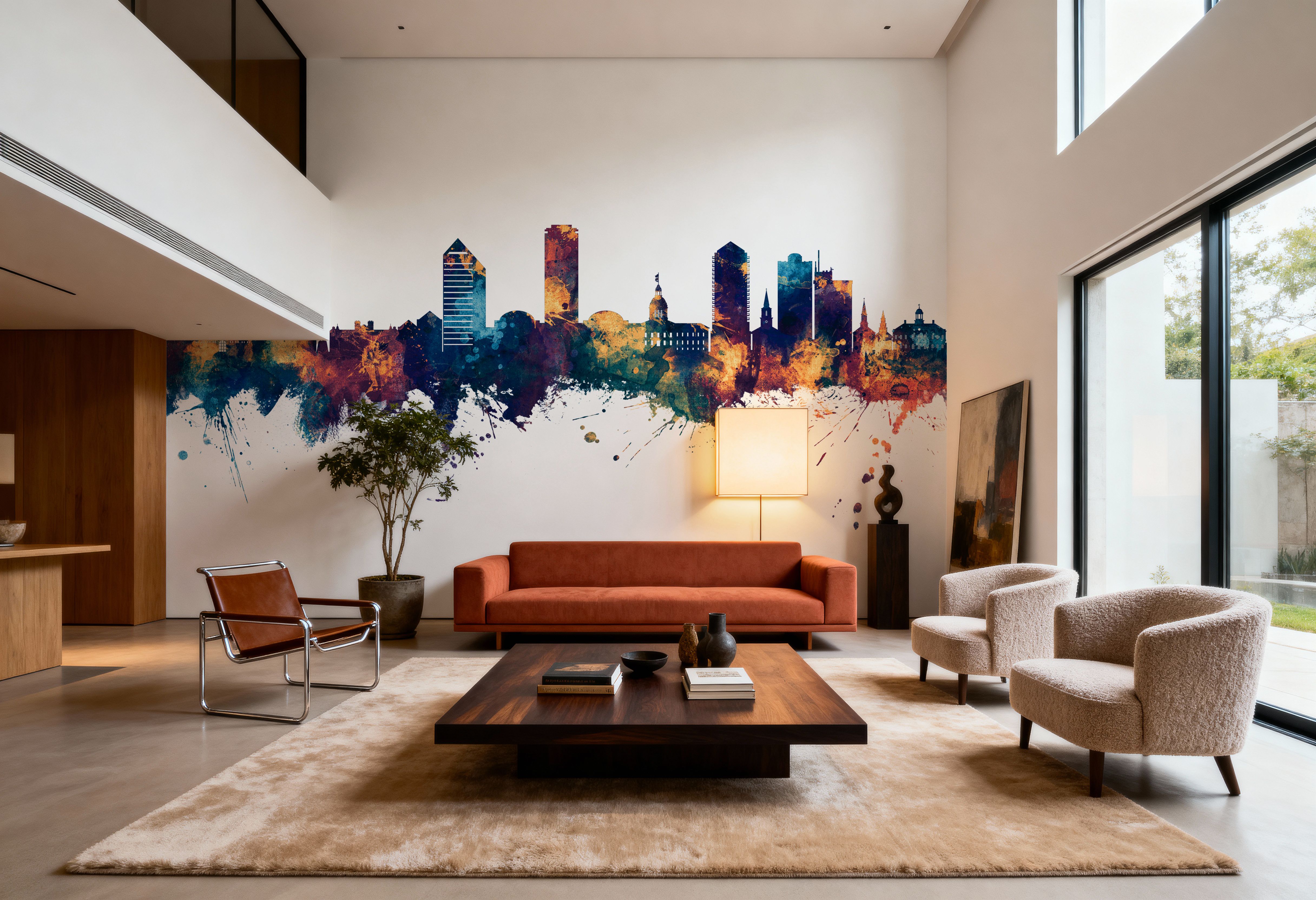 Tallahassee Florida Skyline Blue & Bronze