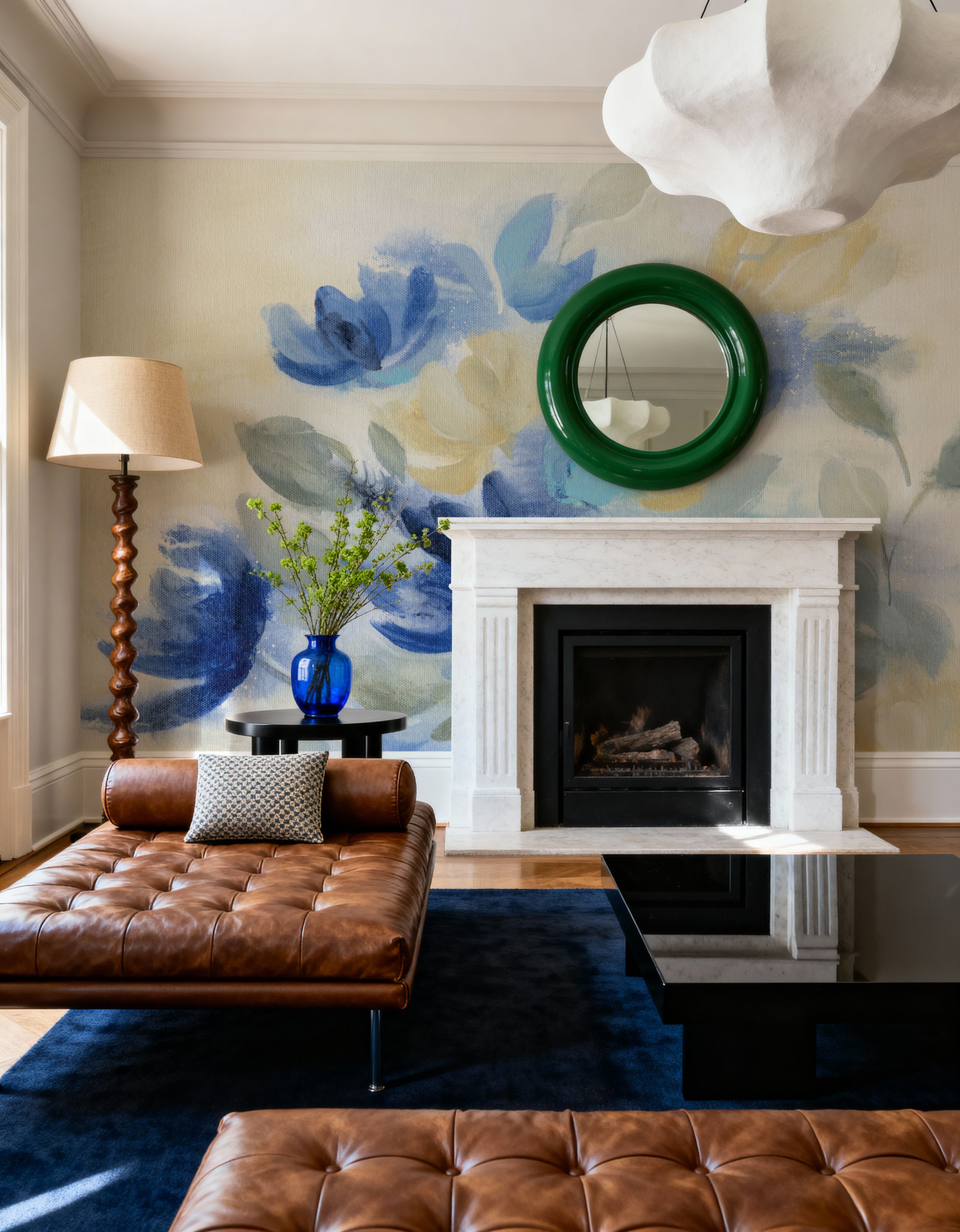 Sapphire Blue Floral I