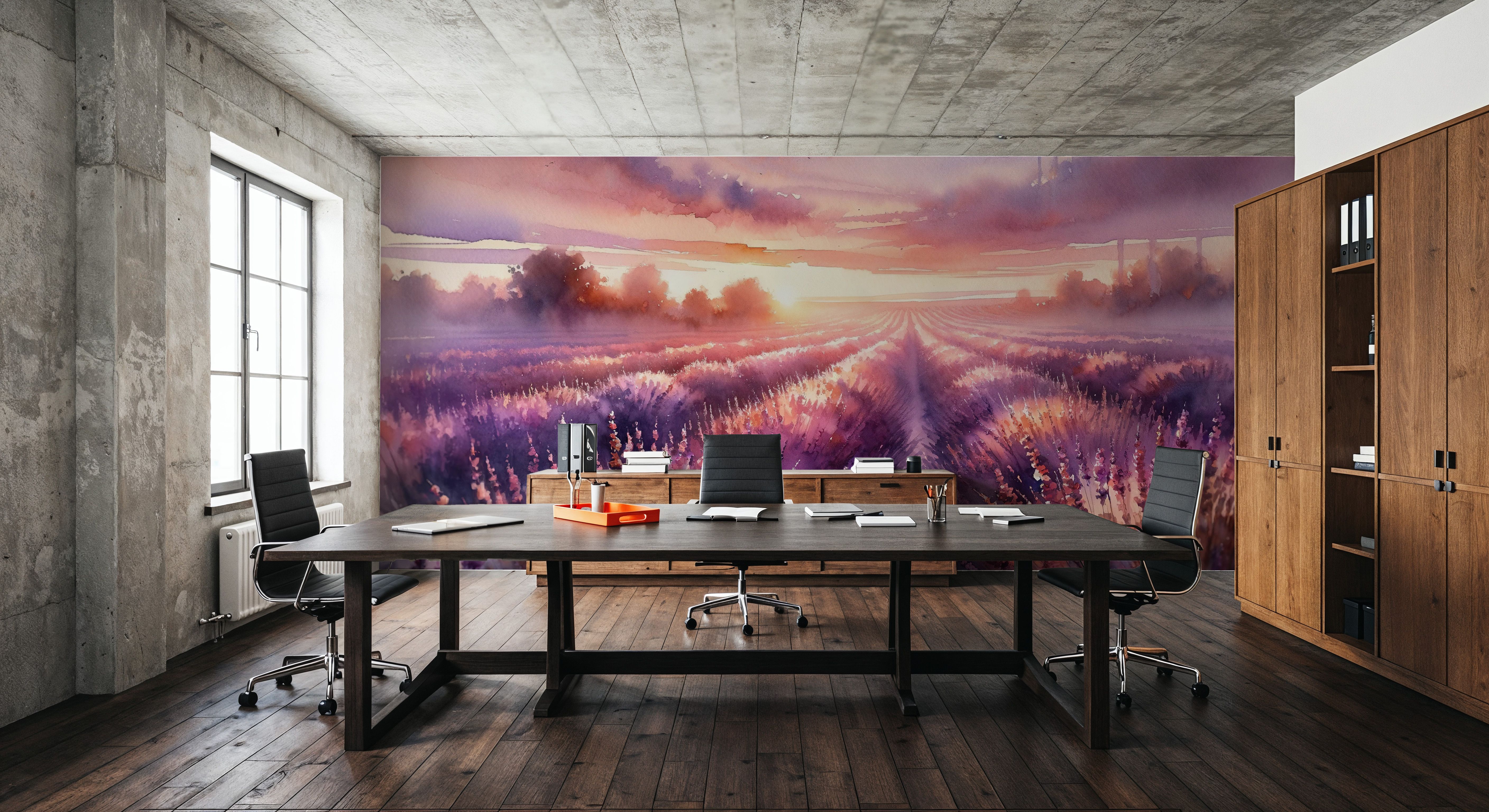 Dawn's Embrace in Lavender Fields