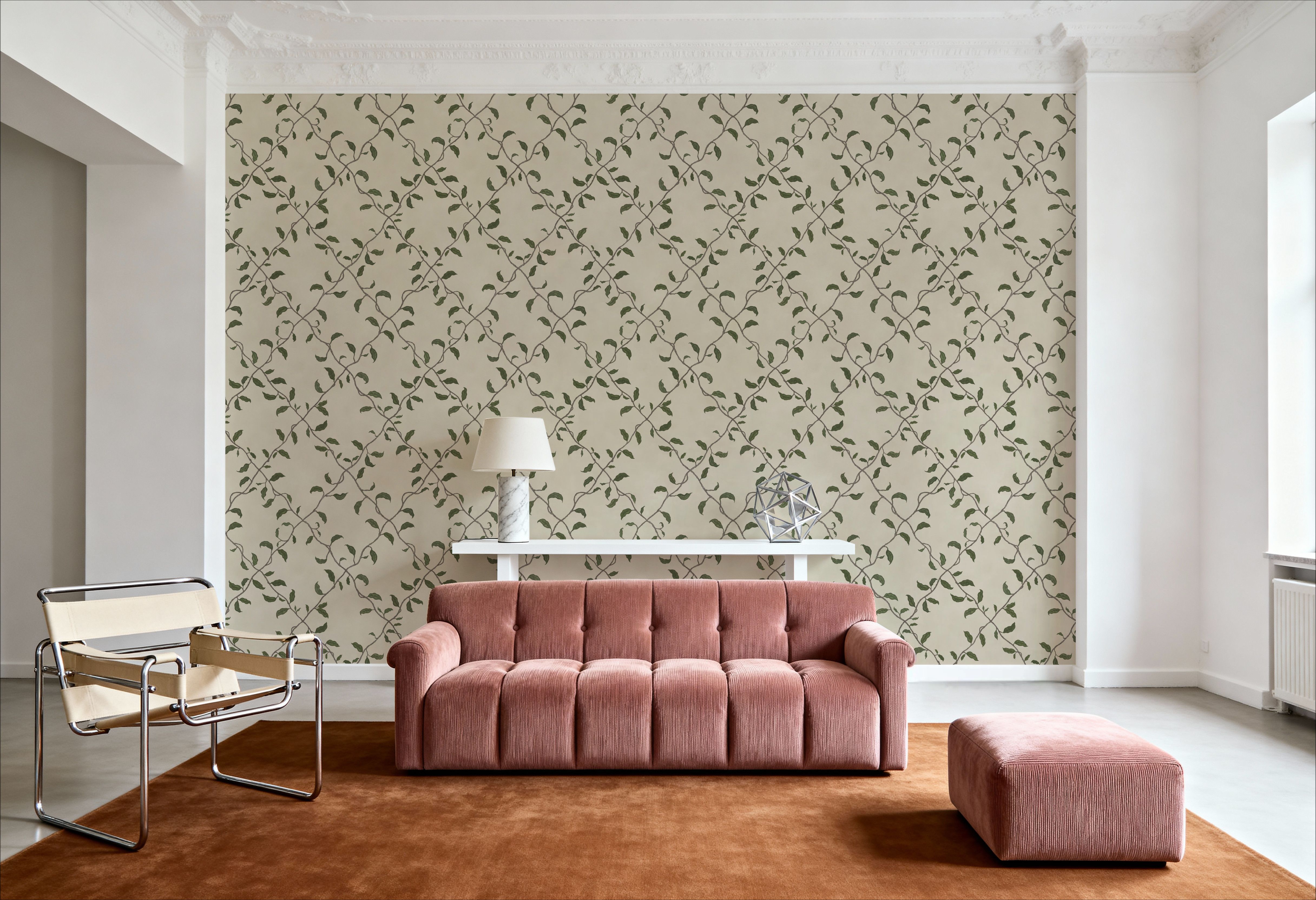 Emerald Trellis, Light Beige