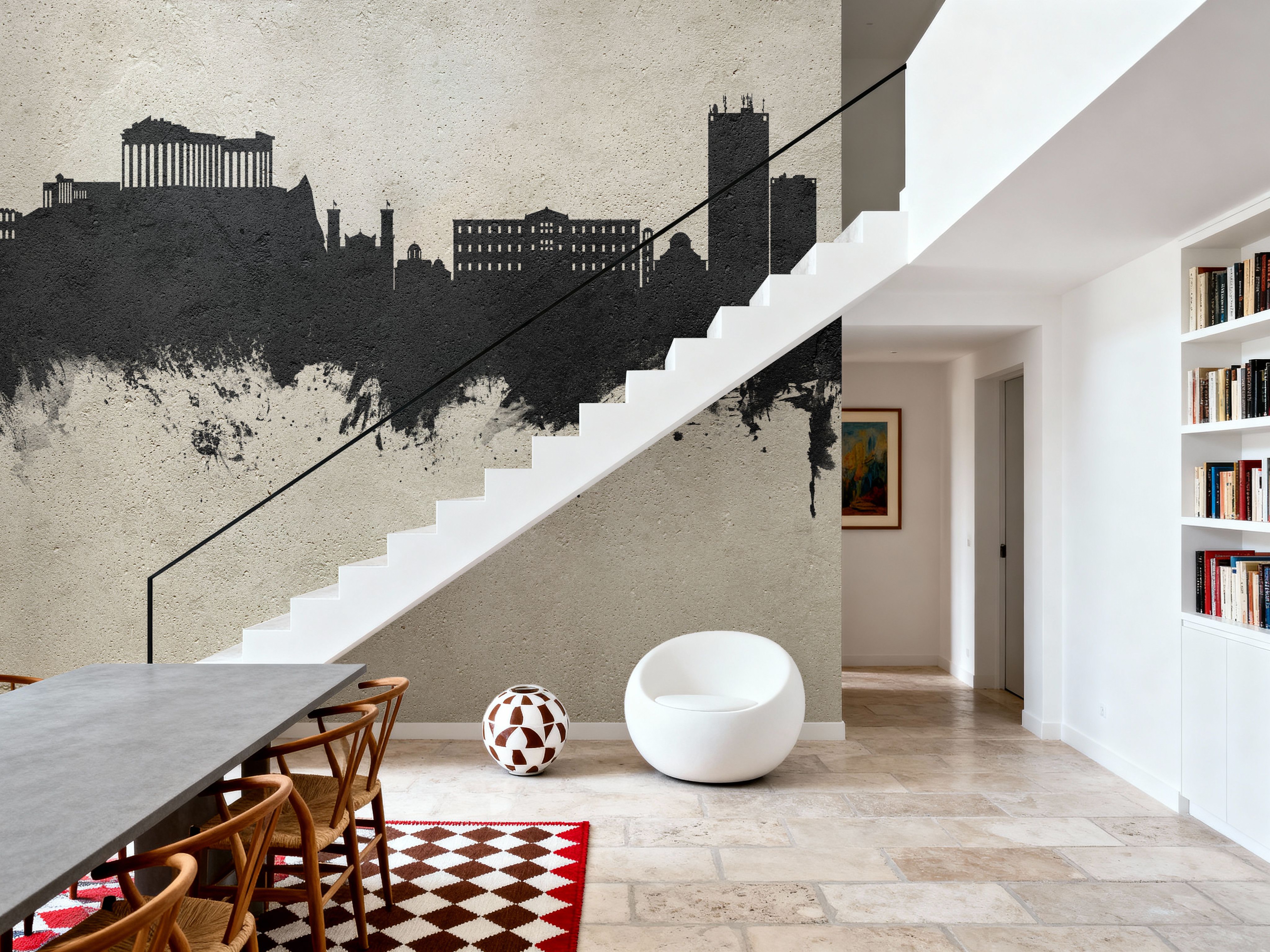 Athens Greece Skyline Concrete