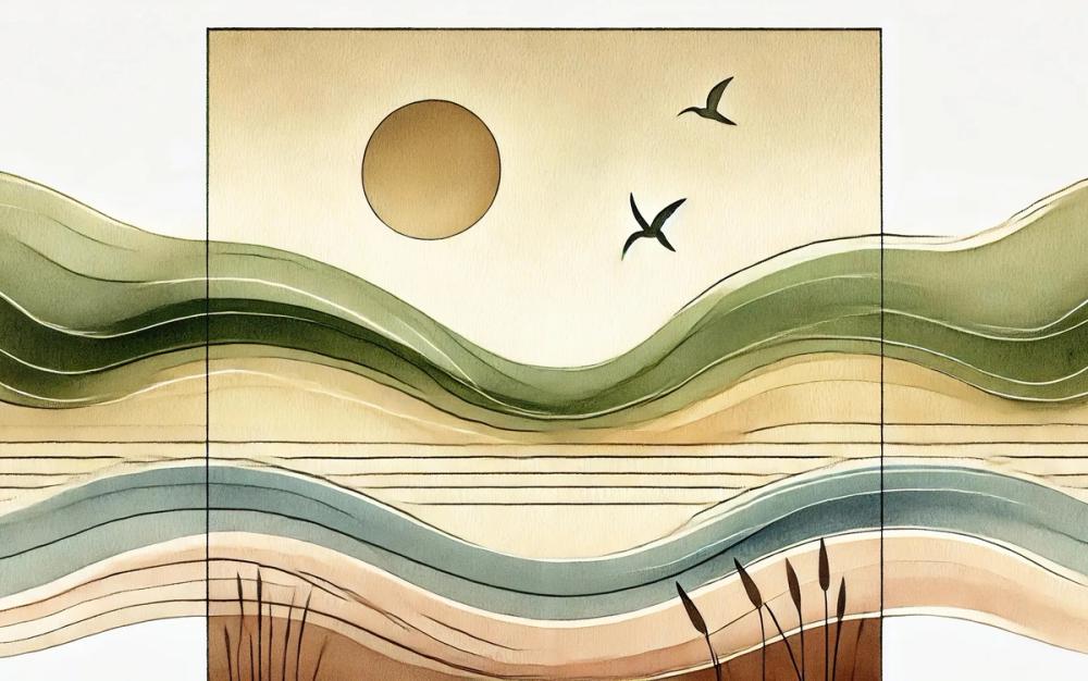 Serenity Sunset View in Art Deco